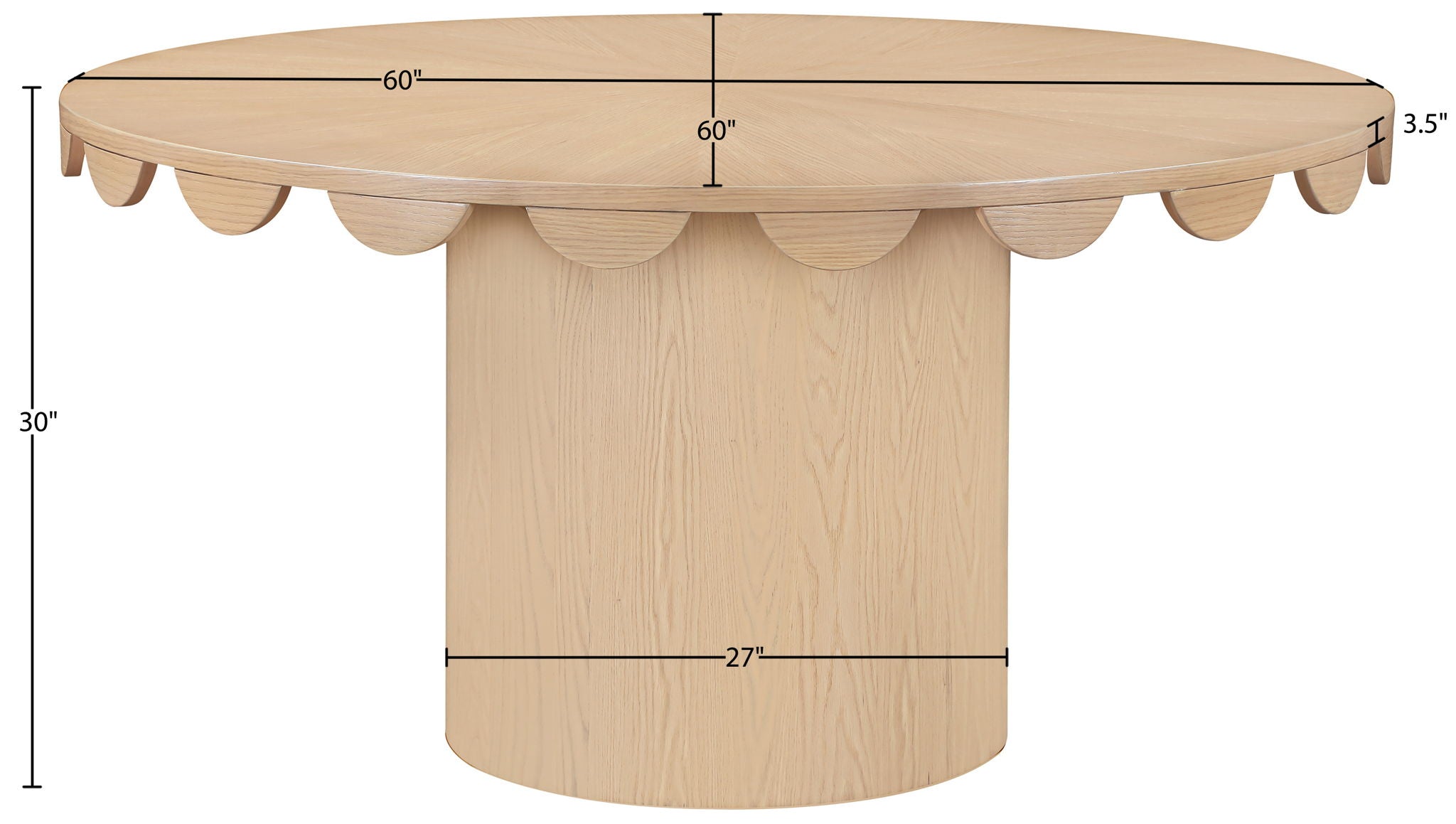 Dahlia - Oak Veneer Dining Table
