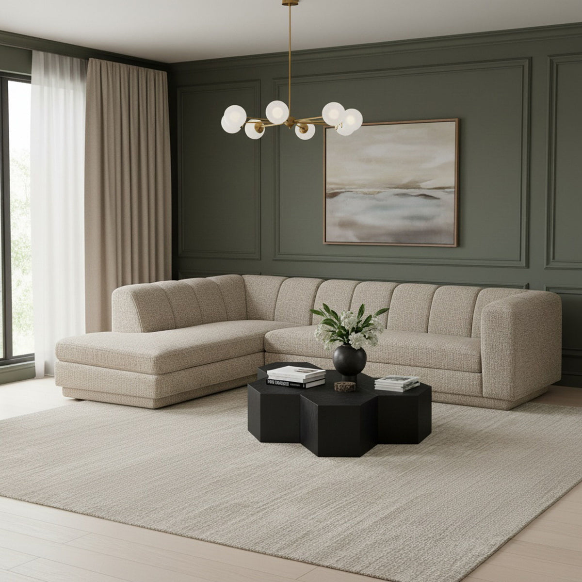 Modari - Sectional - Beige