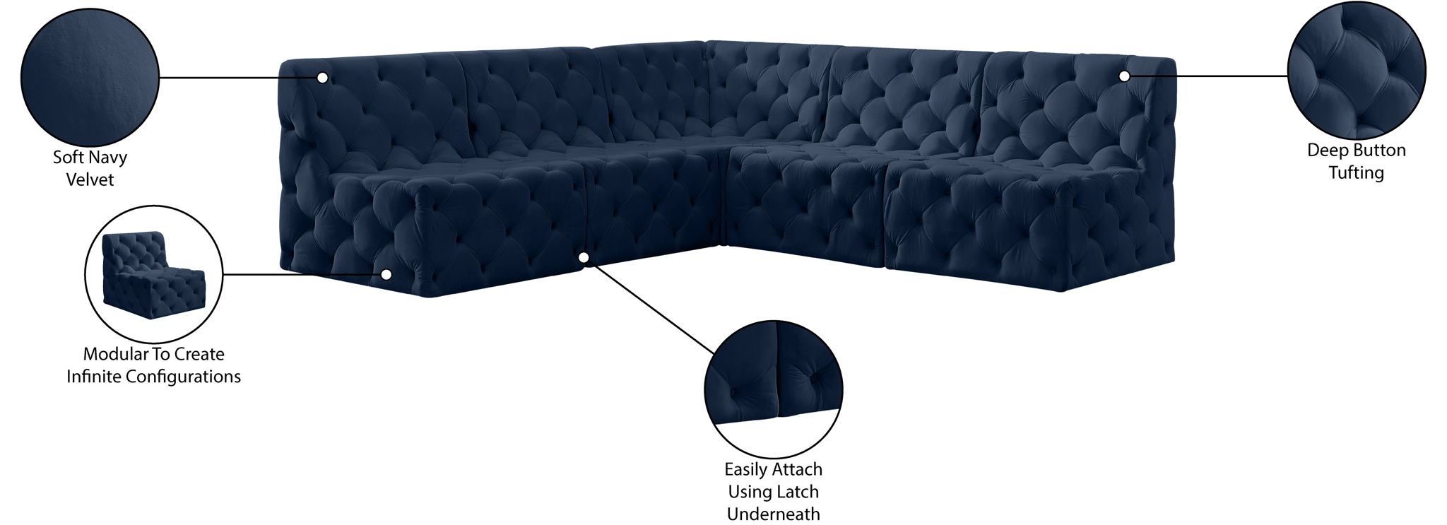 Tuft - 5 Piece Modular Sectional