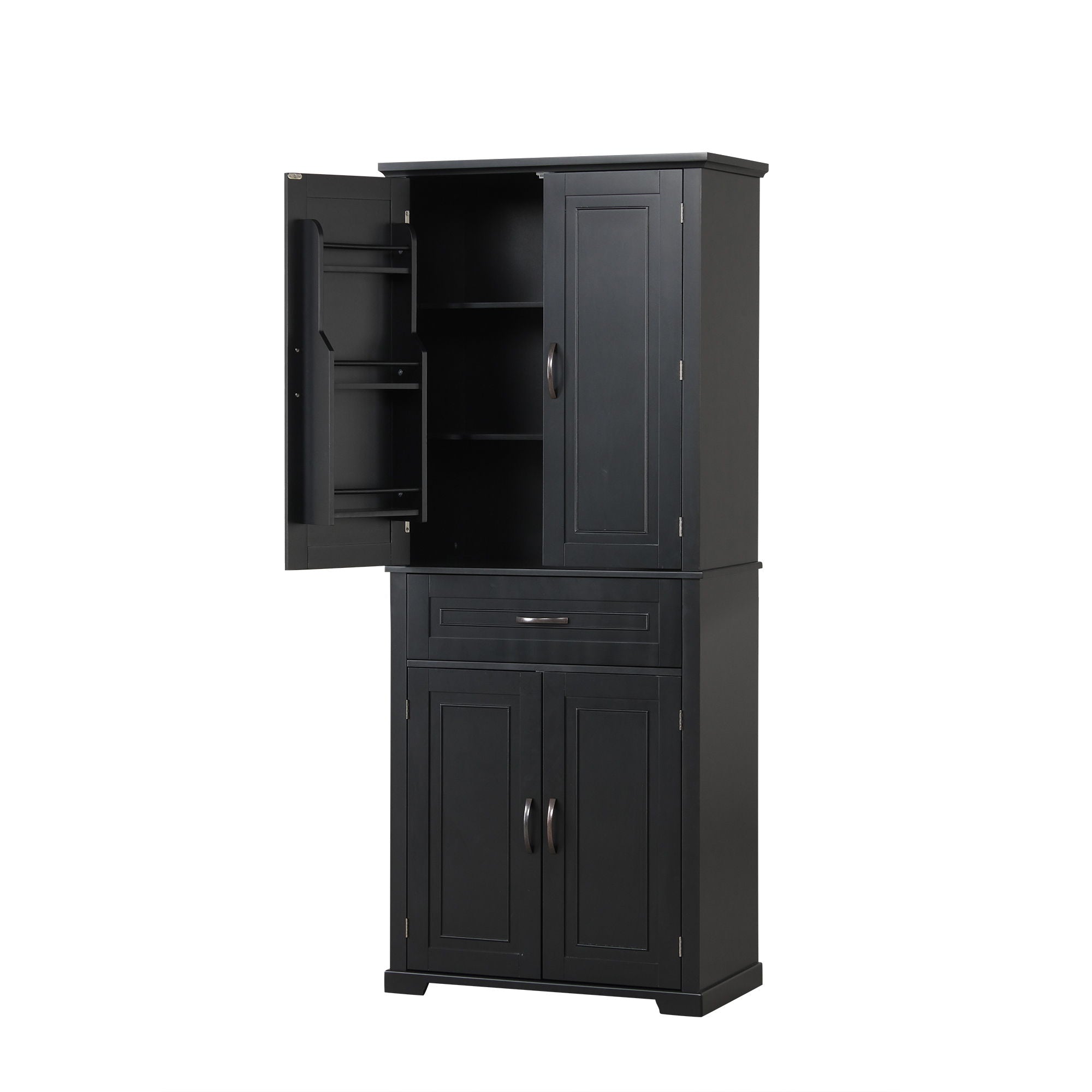 Bathroom Storage Cabinet With Doors And Drawer, Adjustable Shelf
