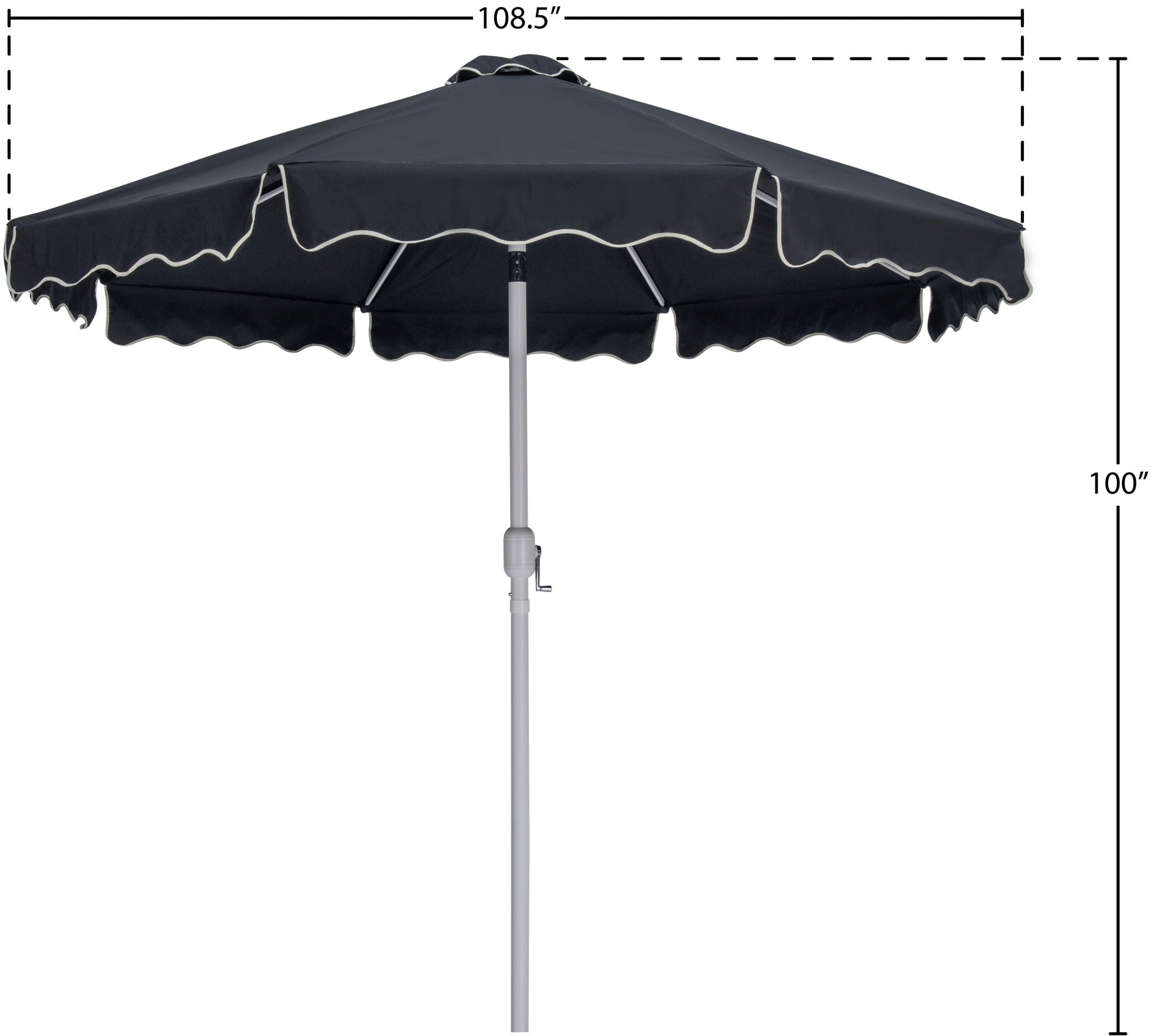 Amalfi - Patio Umbrella - White Pole