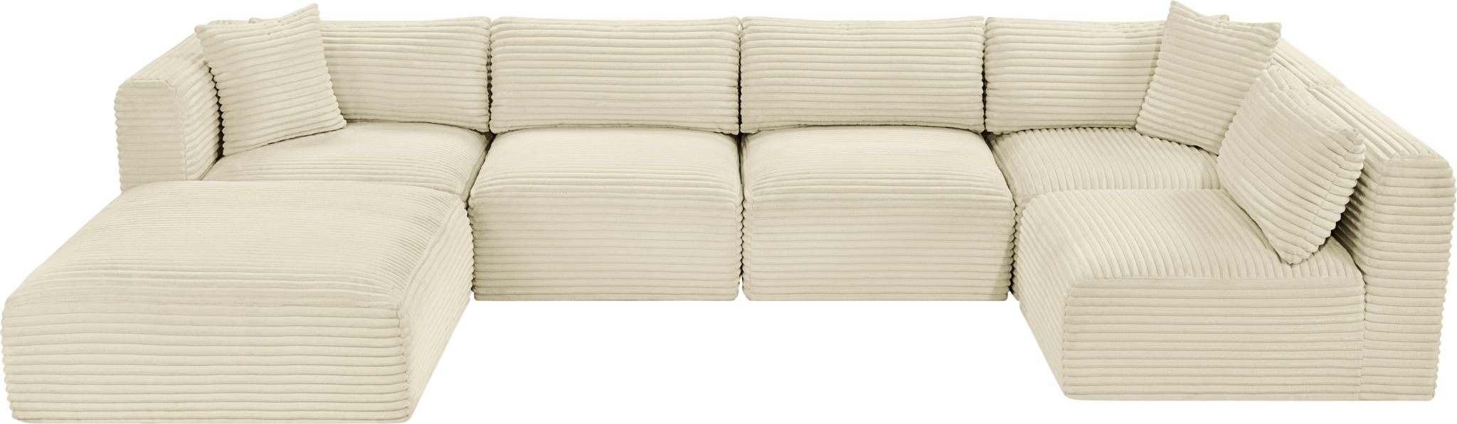 Shaggy - 6 Piece Modular U-Shaped Sectional