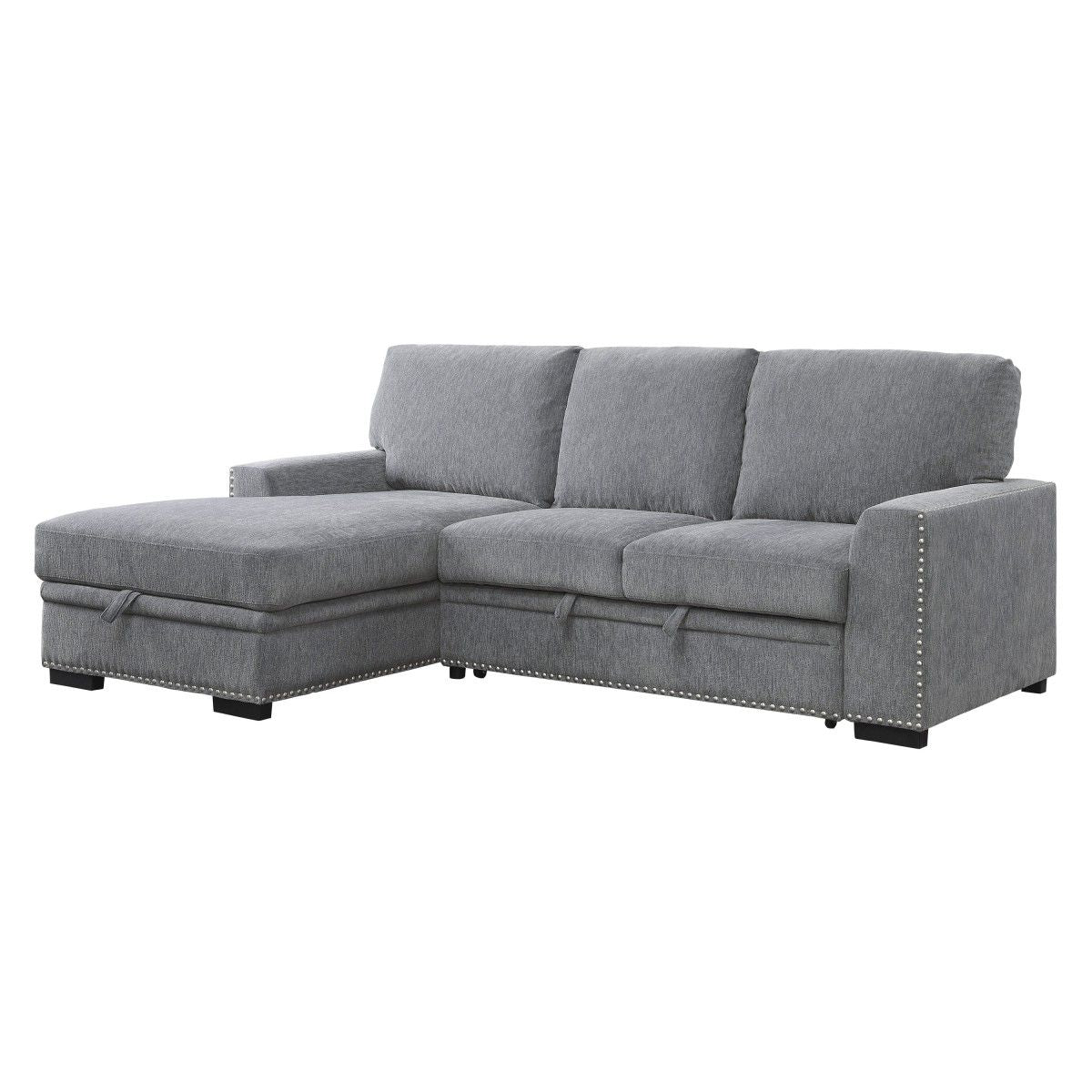 Morelia - 2 Piece Sectional With Pull-Out Bed And Chaise With Hidden Storage