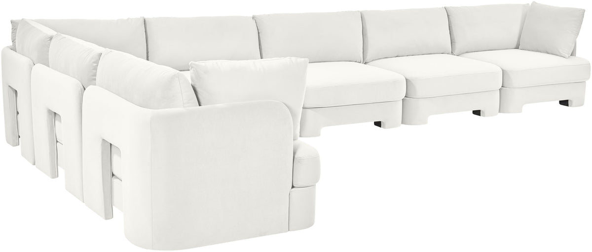 Hammond - Velvet Performance Fabric Upholstered 7 Piece Sectional