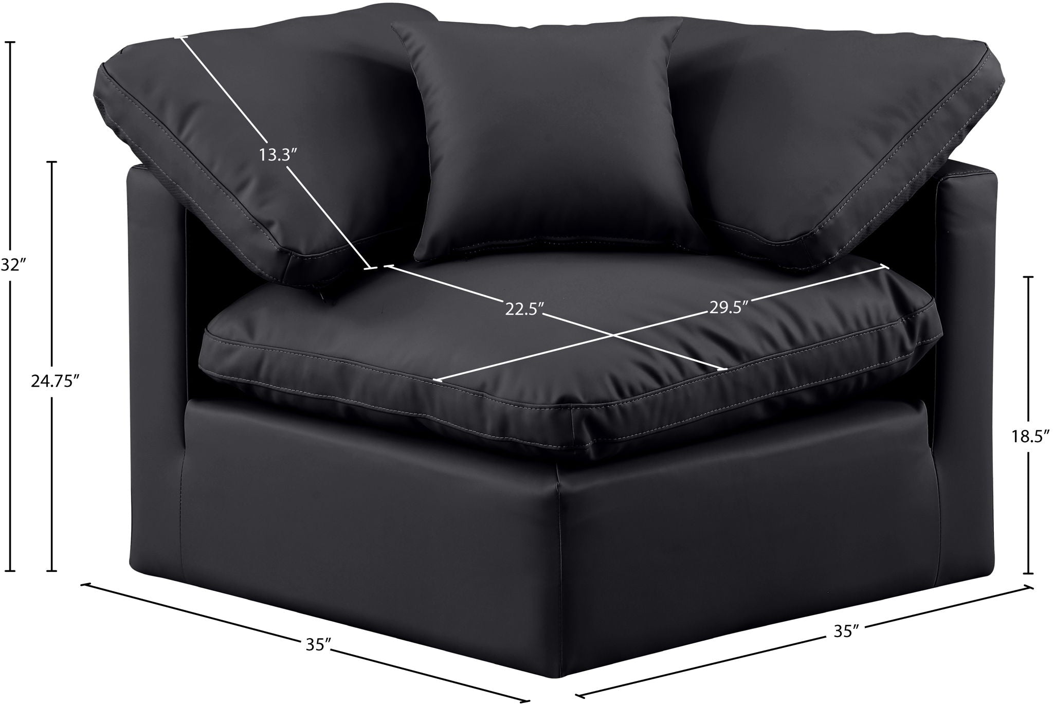 Indulge - Faux Leather Corner Chair