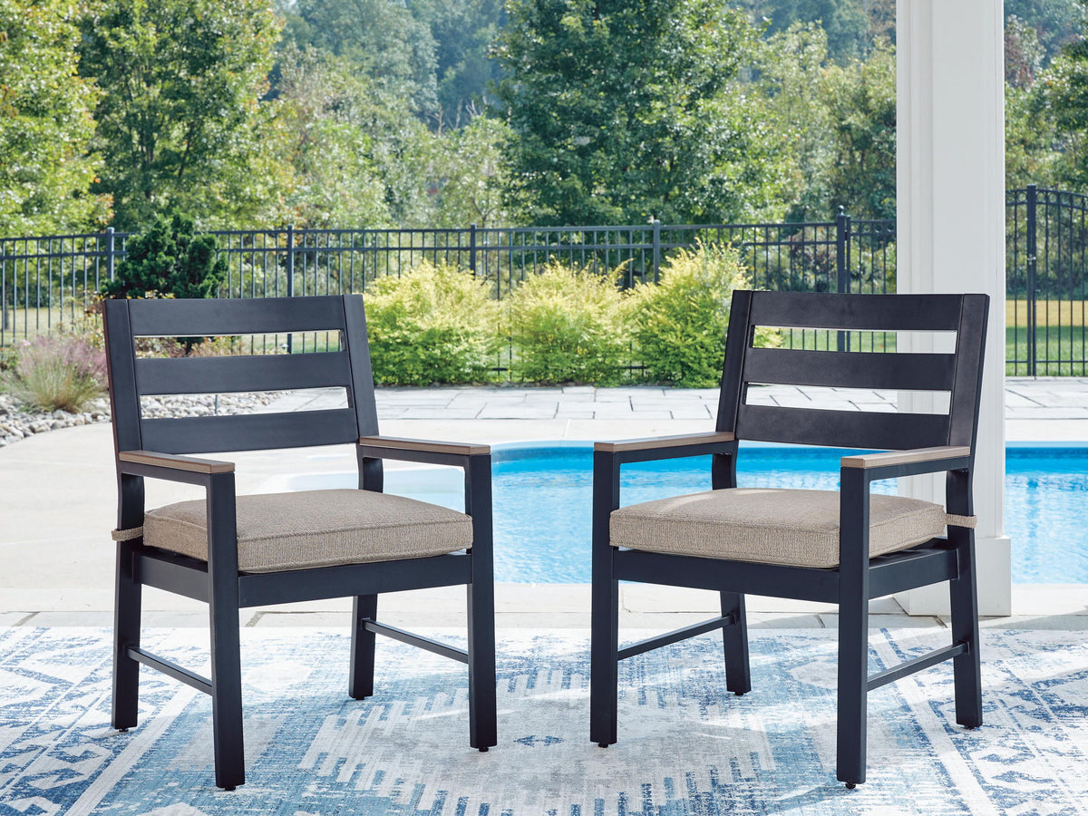 East Beach - Arm Chair With Cushion (Set of 2) - Blue