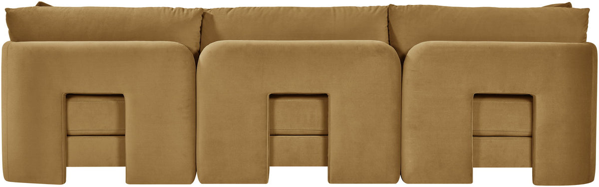 Hammond - Velvet Performance Fabric Upholstered 3 Piece Sofa