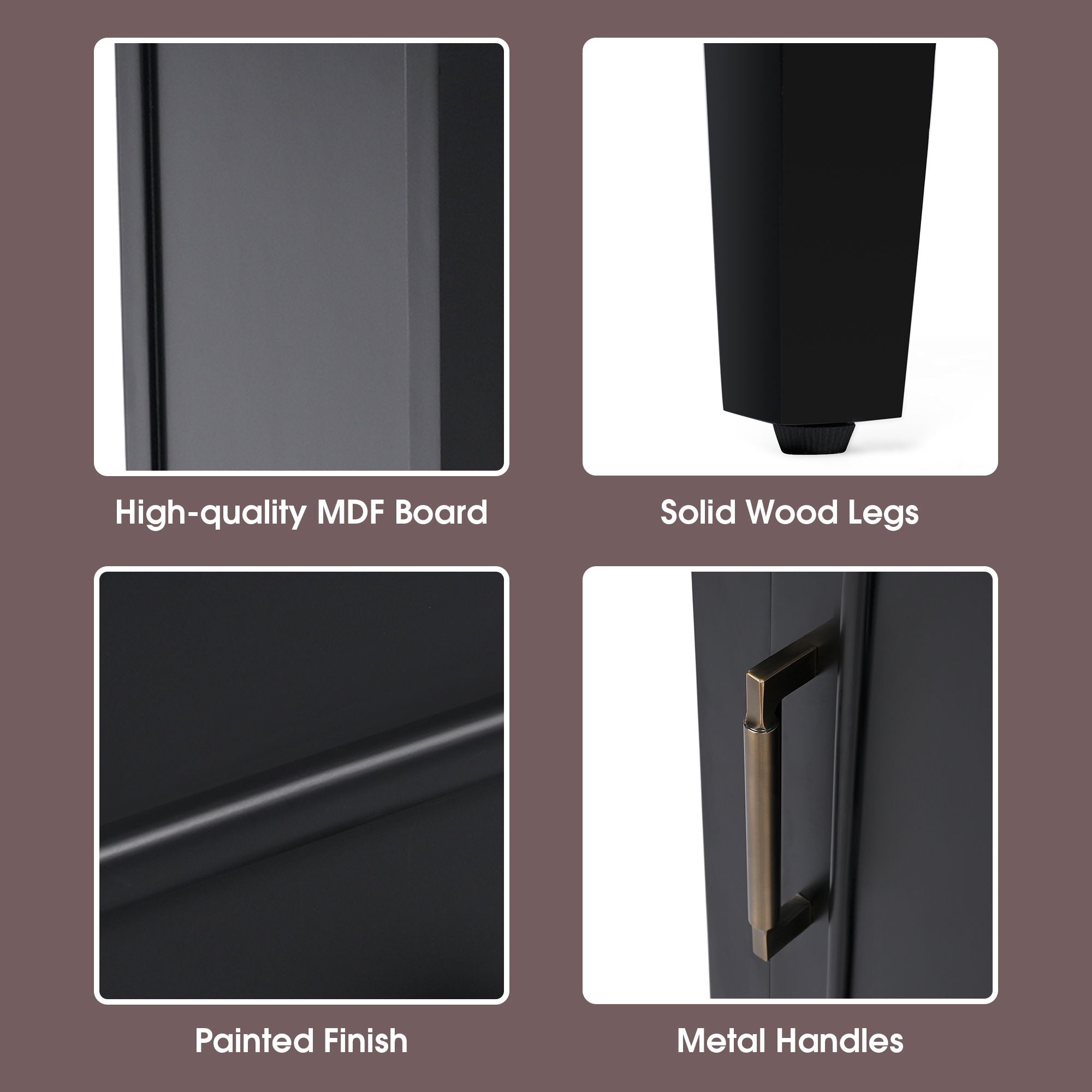 Modern Bathroom Vanity With Sink, Cabinet Storage, Drawer & Adjustable Feet