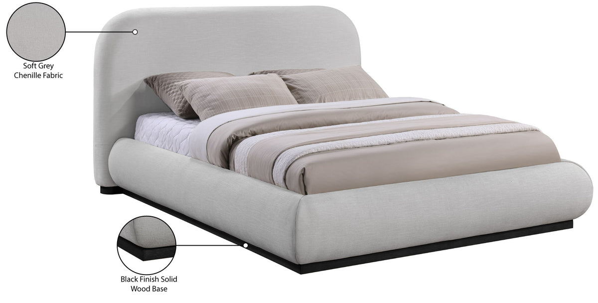 Vaughn - Chenille Bed With Black Base