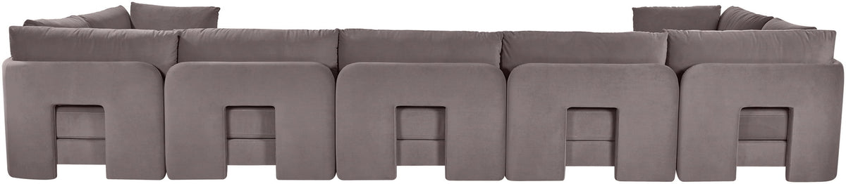 Hammond - Velvet Performance Fabric Upholstered 7 Piece U-Shaped Sectional