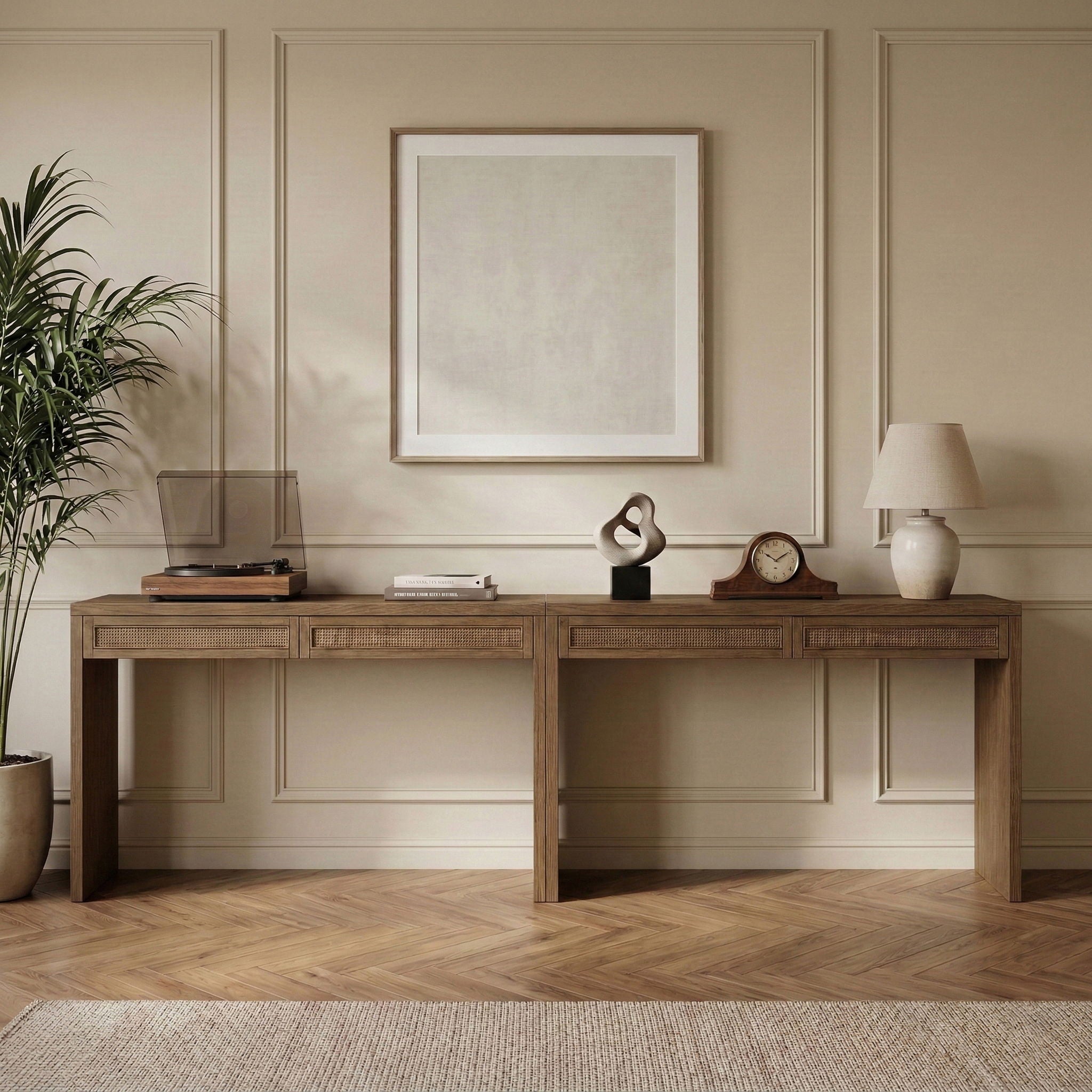 Avro - Solid Wood And Oak Veneer Desk
