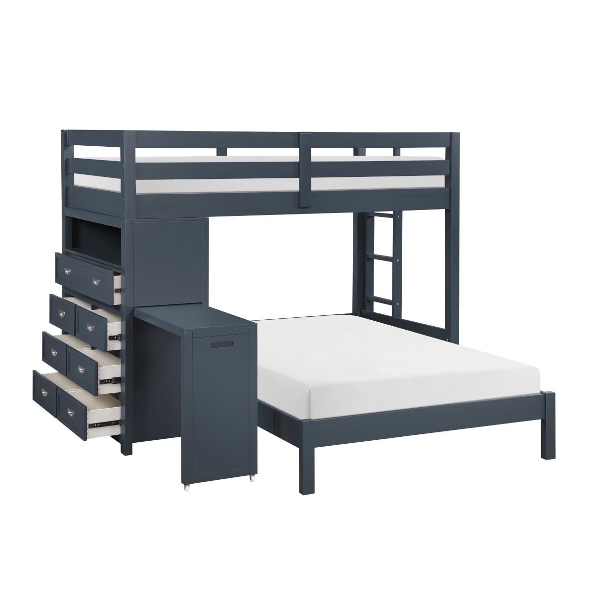 Sloane - Loft Bunk Bed With Chest And Hidden Desk