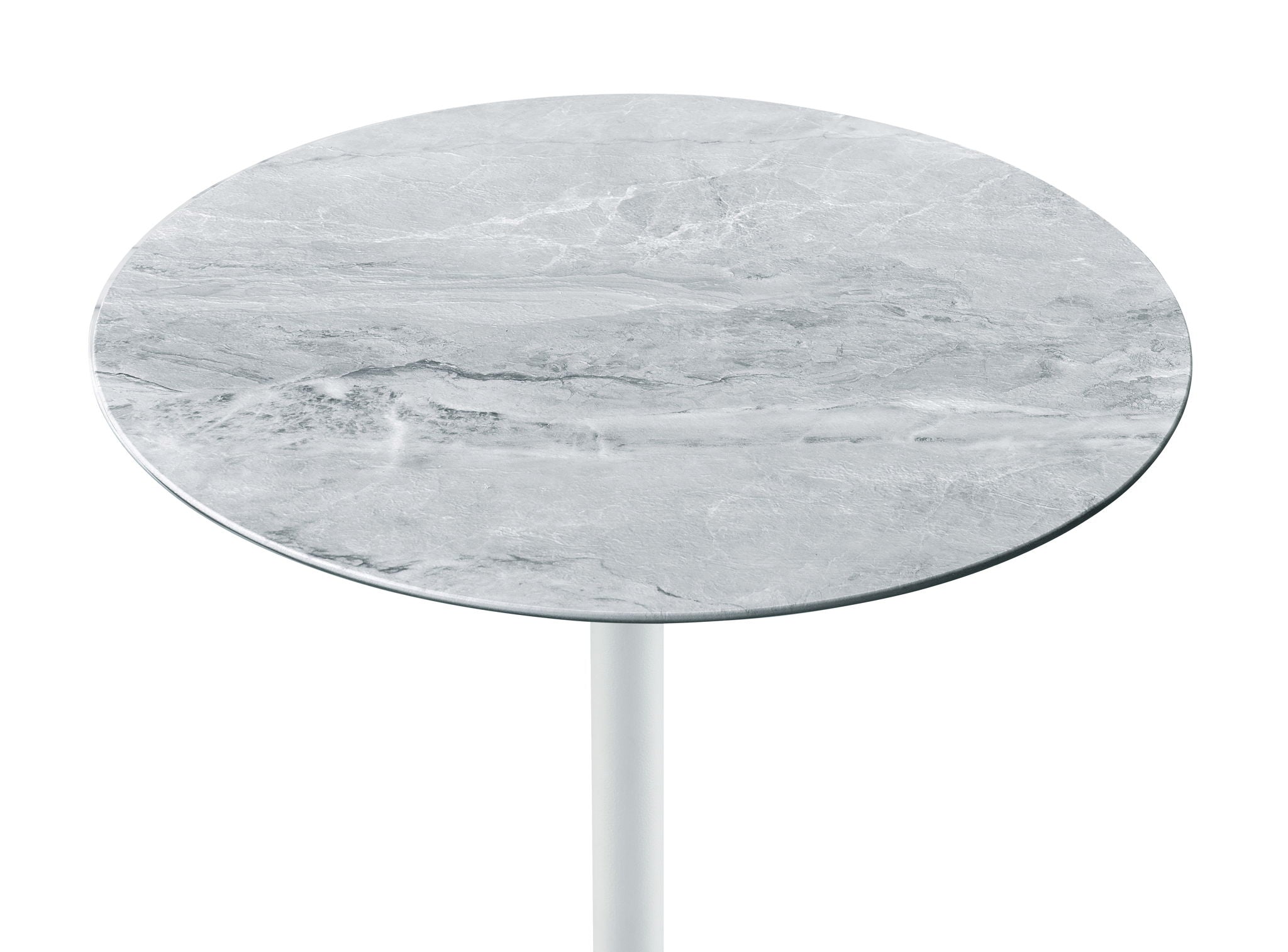 Orbit - End Table With Height Adjustable Marble Textured Top - Gray