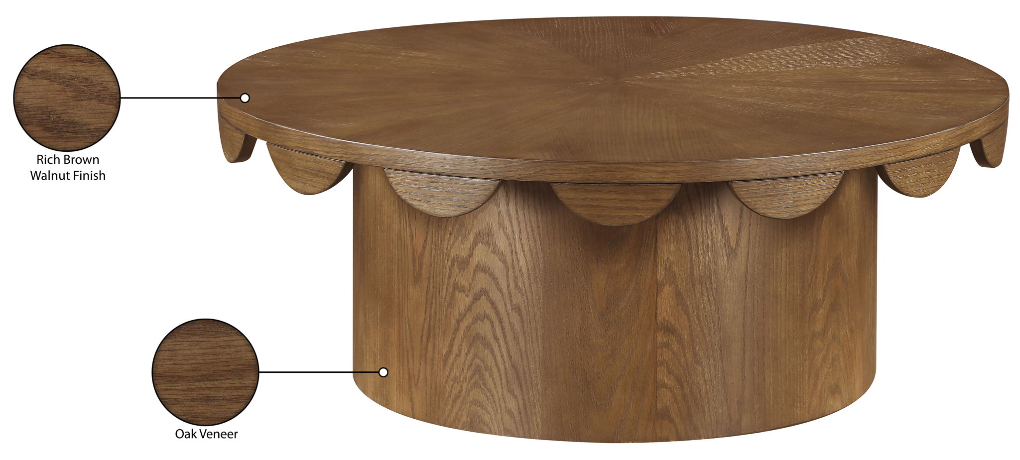 Dahlia - Oak Veneer Table