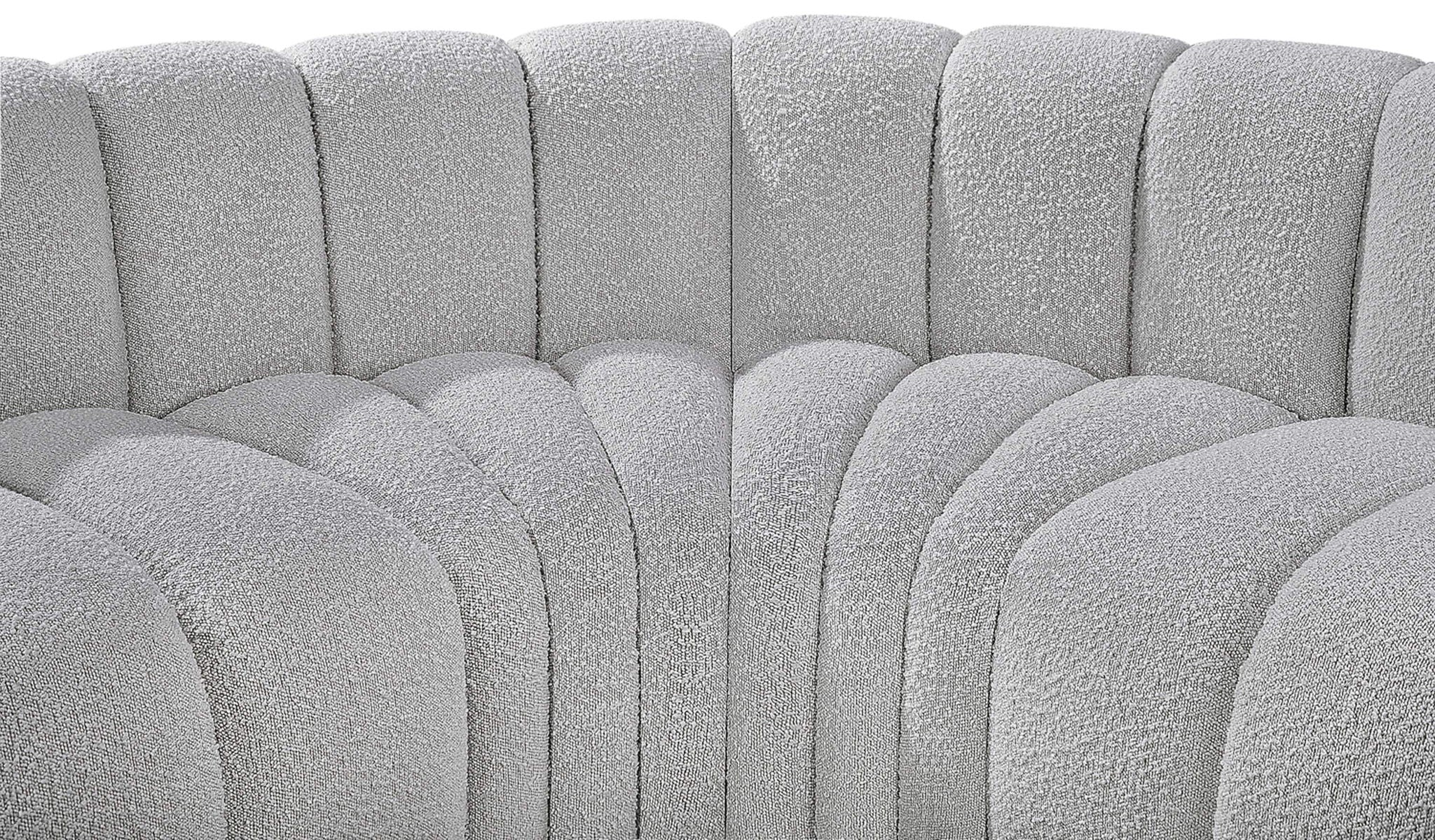 Arc - Boucle Fabric 7 Piece U-Shaped Modular Sofa