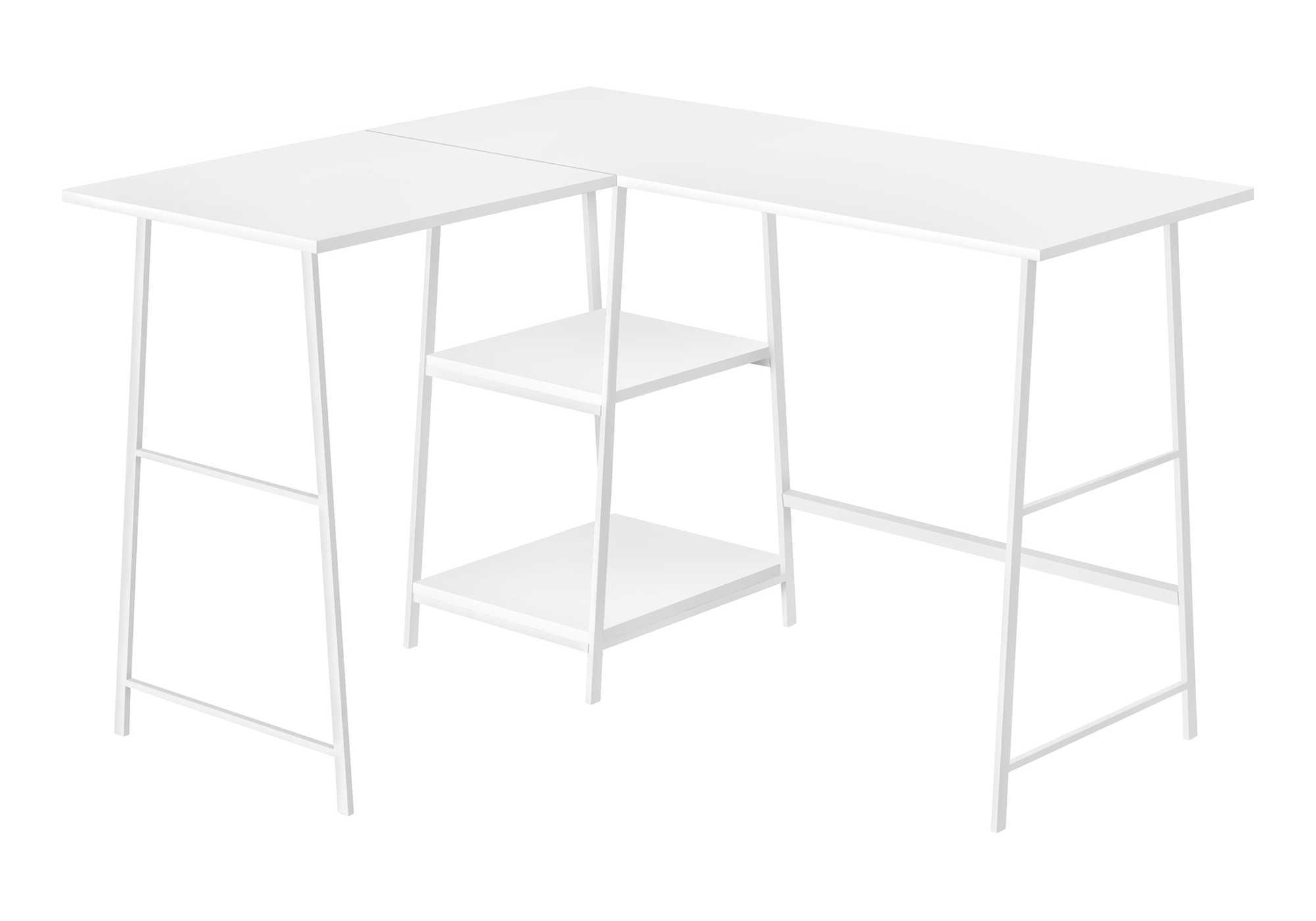 Computer Desk, Home Office, Corner, Storage Shelves, L Shape, Work, Laptop, Contemporary, Modern - Base