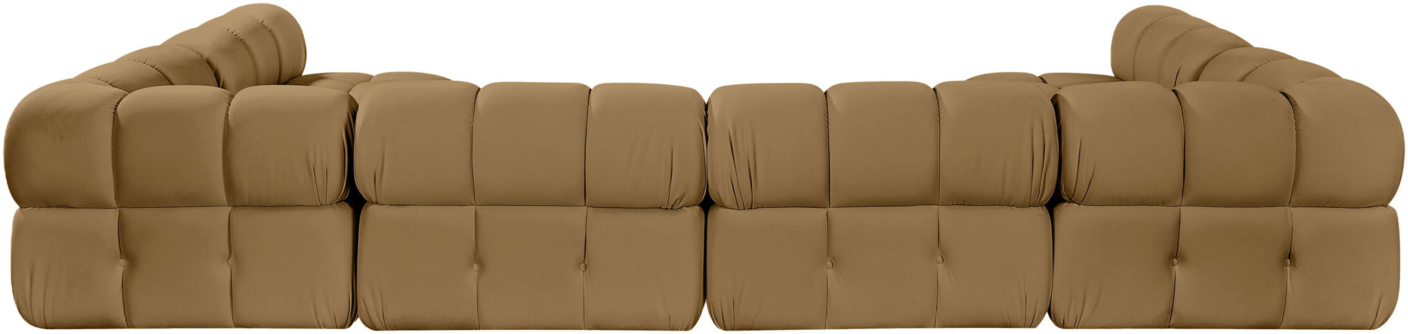 Orin - U-Shaped Velvet 6 Piece Modular Sectional