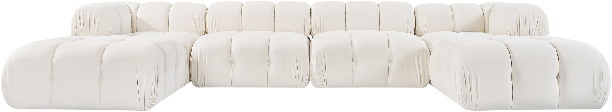 Orin - Velvet 6 Piece Modular Double Chaise Sectional