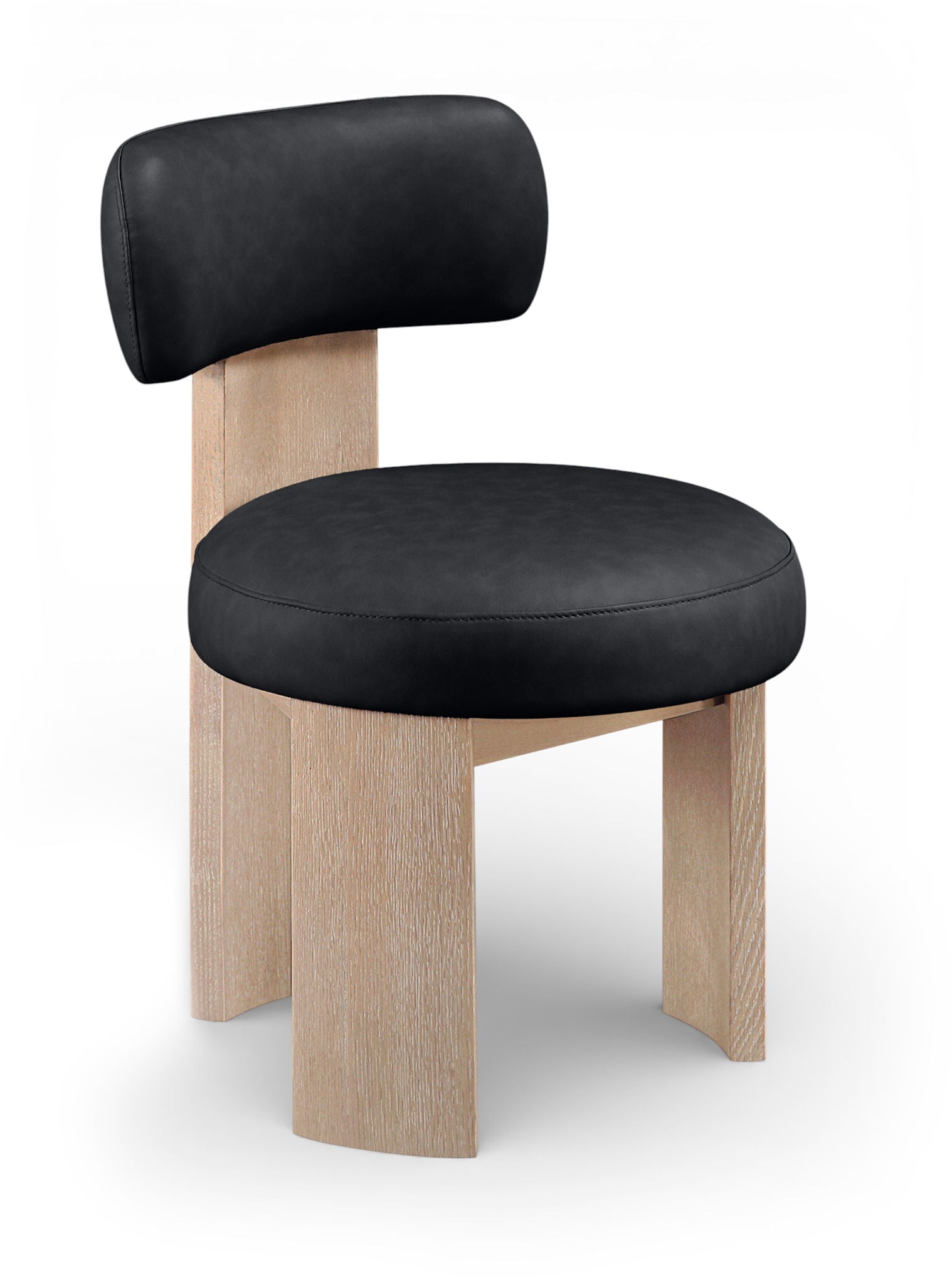 Atelier - Vegan Leather Upholstered Dining Chair (Set of 2) - Painted Natural Frame