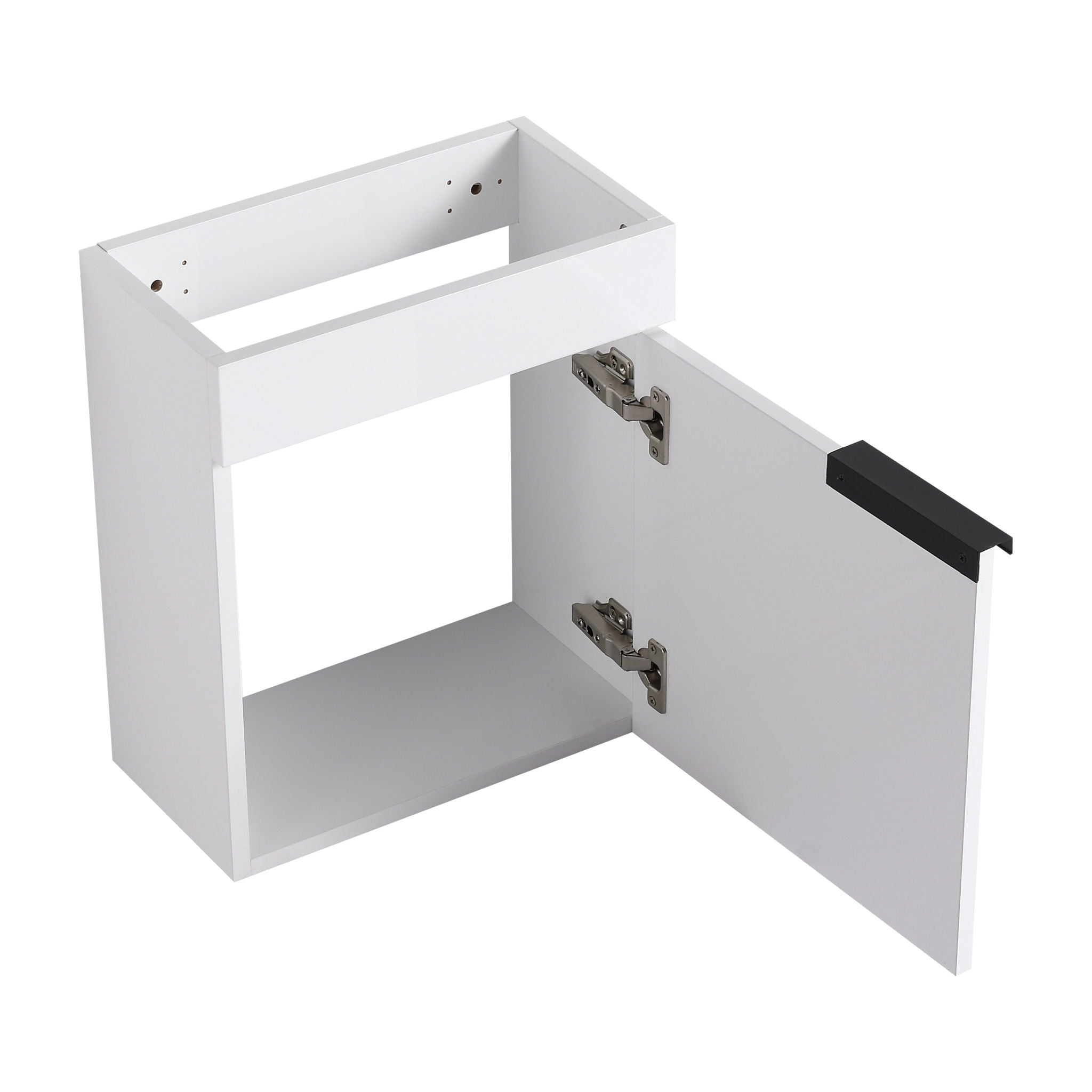 Wall Mounted Bathroom Vanity With Sink And Storage Rack, Soft Close Doors