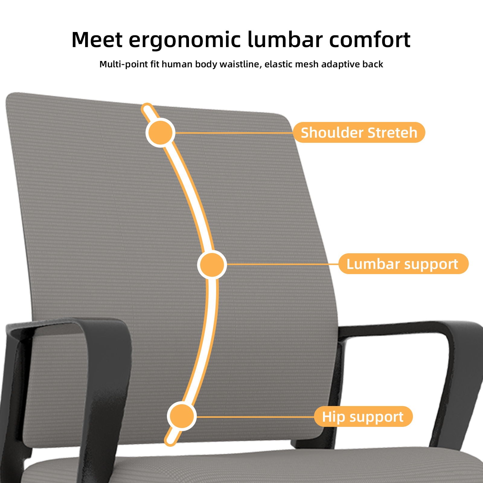 Minimalist Office Chair & Soft Backrest