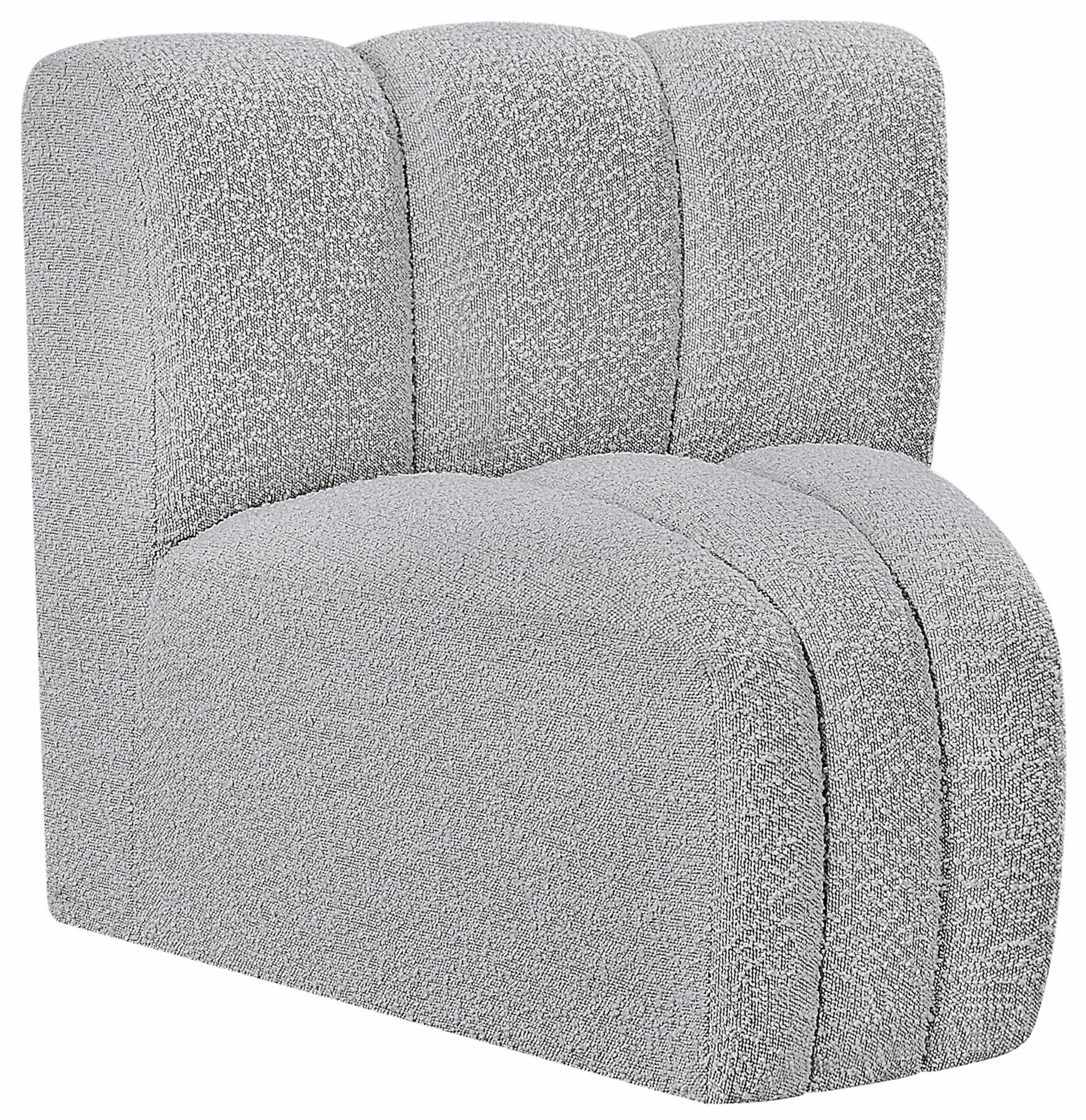 Arc - Boucle Fabric Curved Corner Chair