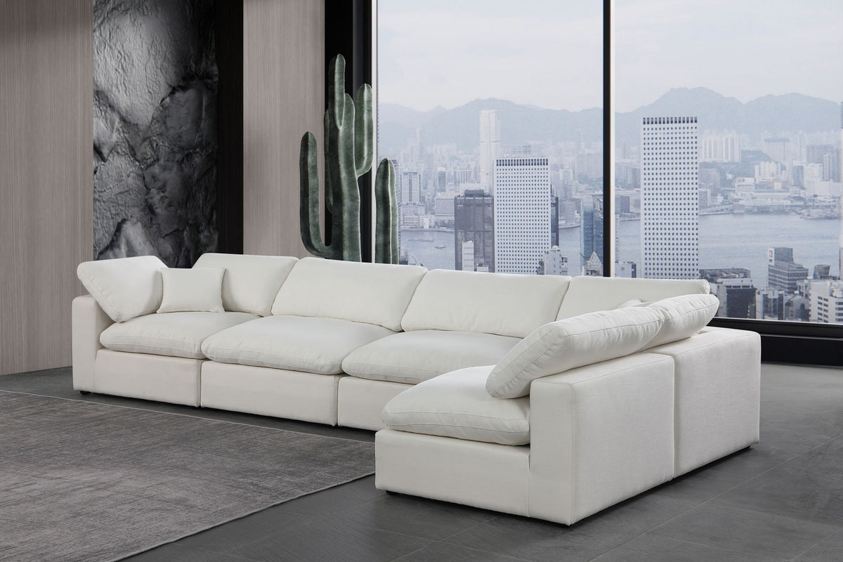 Comfy - 5 Piece Linen Modular Sectional