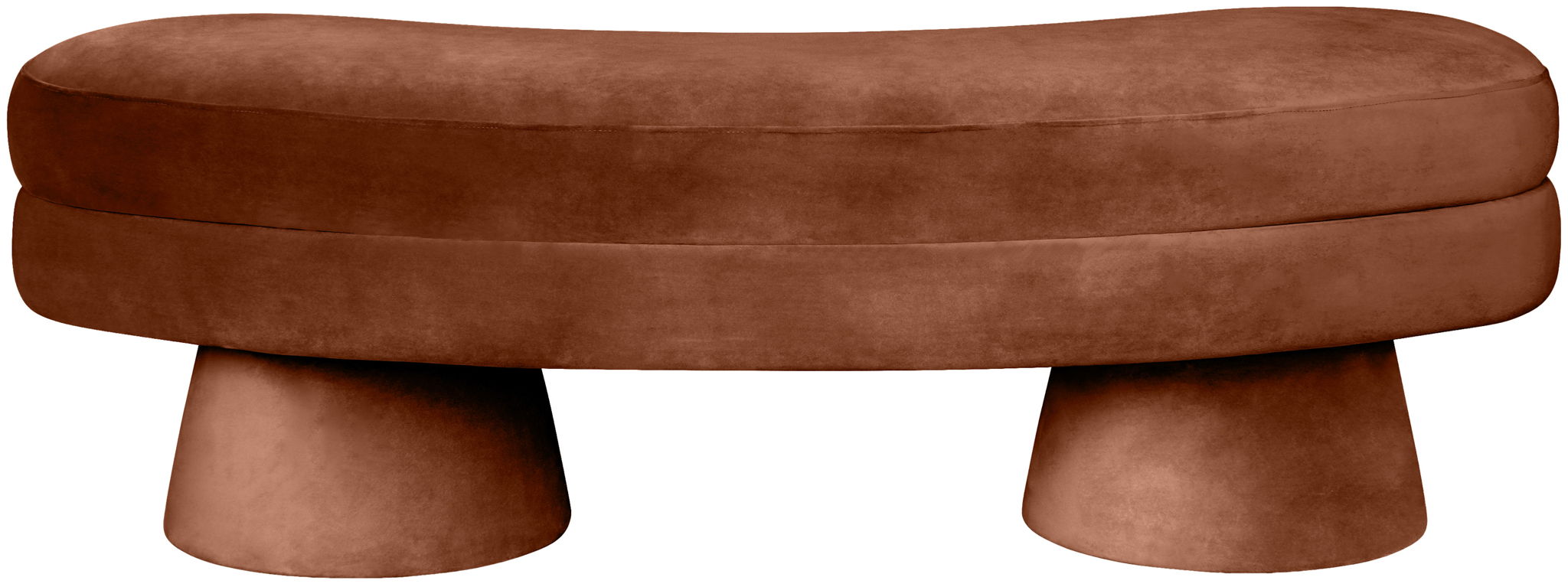 Zenna - Velvet Bench - Cognac