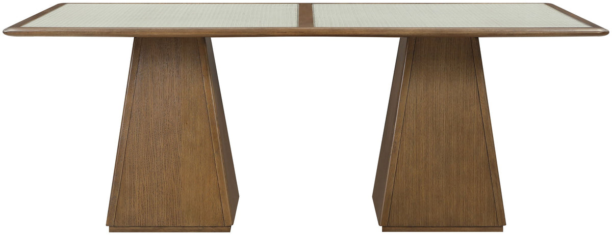 Atrium - Glass Top And Wood Base Dining Table