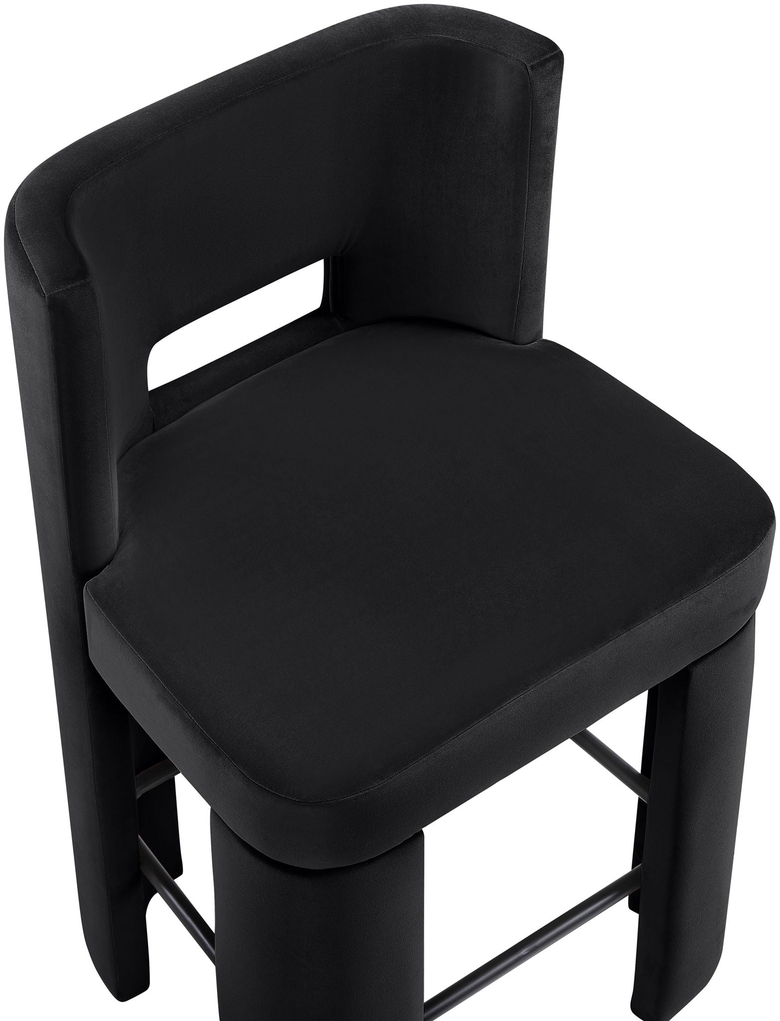 Zuno - Velvet Performance Fabric Upholstered Counter Stool (Set of 2)