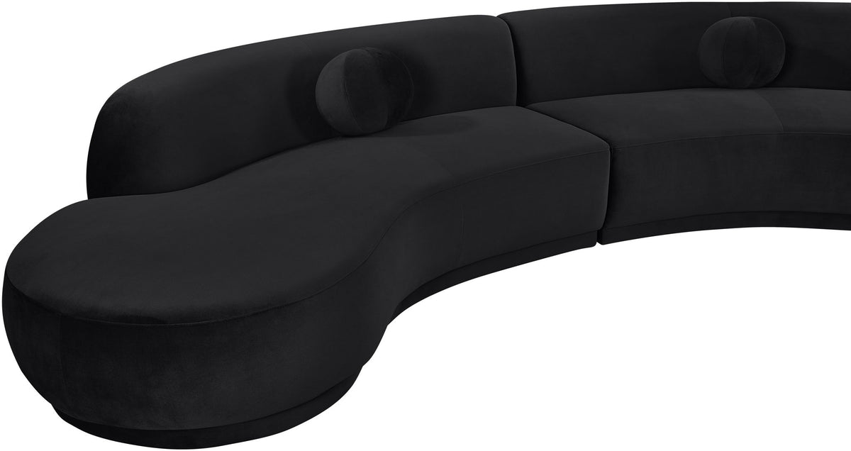 Avra - 146" Velvet Performance Fabric Upholstered Sectional