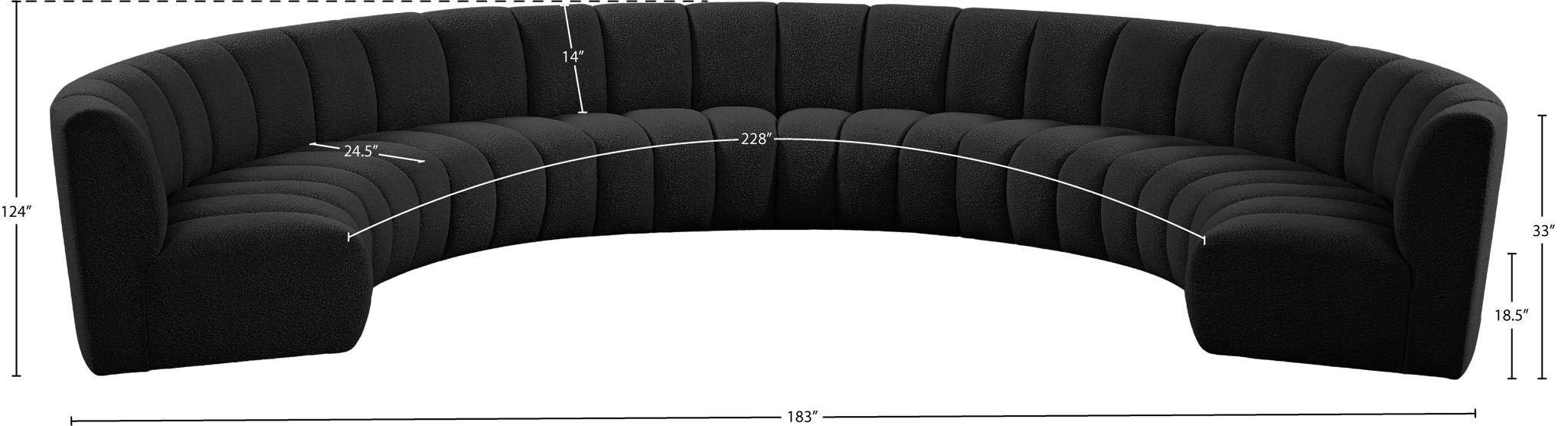 Infinity - 8 Piece Boucle Modular Sectional