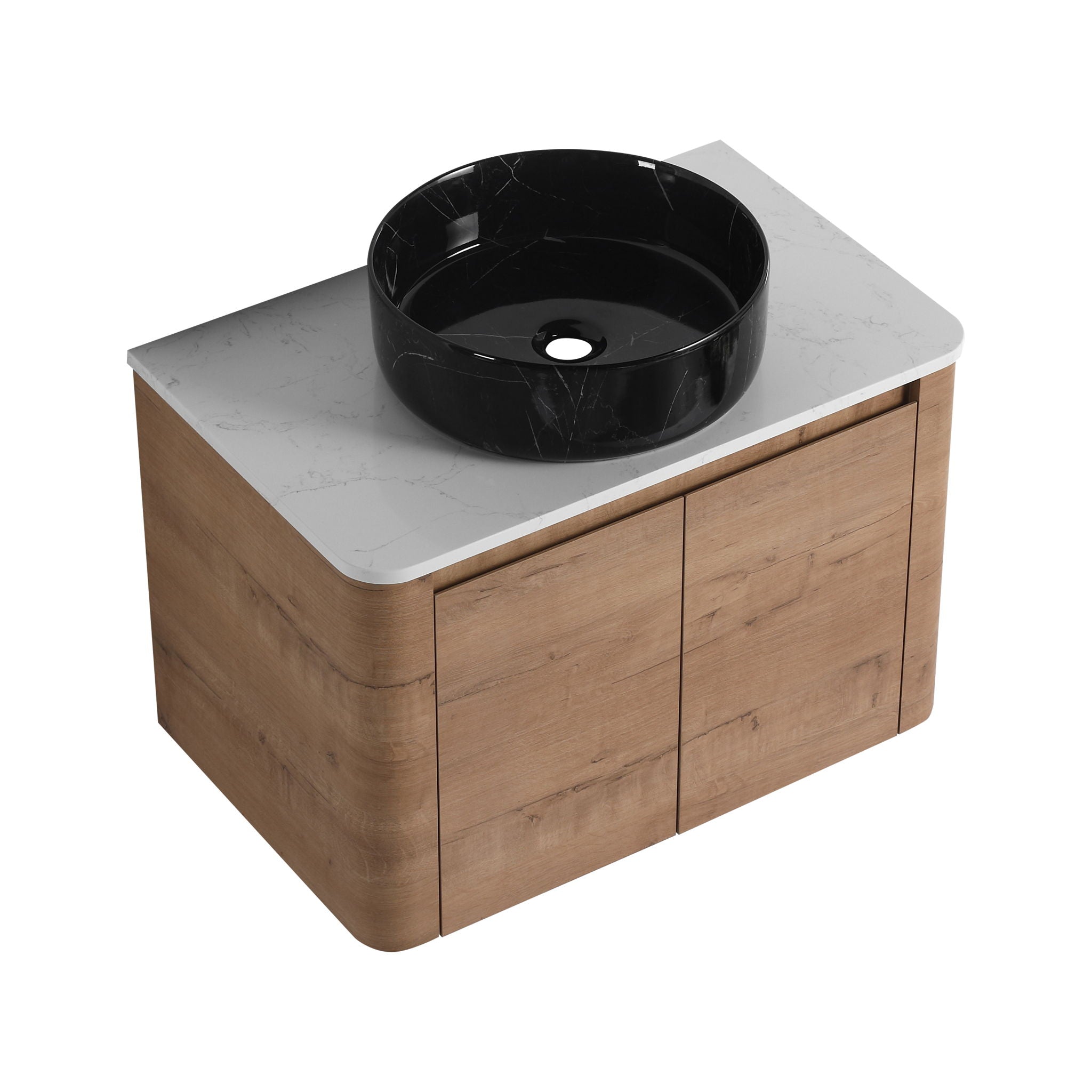 Wall Mounted Bathroom Vanity With Art Sink & 1 Soft Close Door