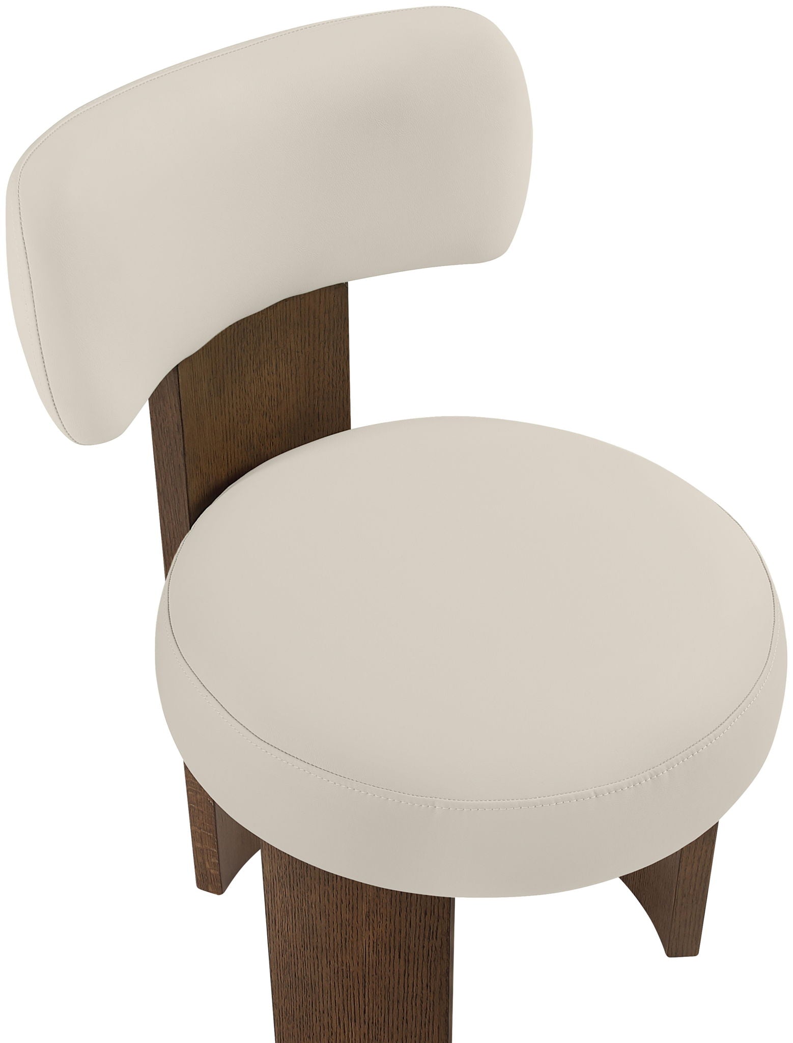 Atelier - Vegan Leather Upholstered Dining Chair (Set of 2) - Taupe / Painted Brown
