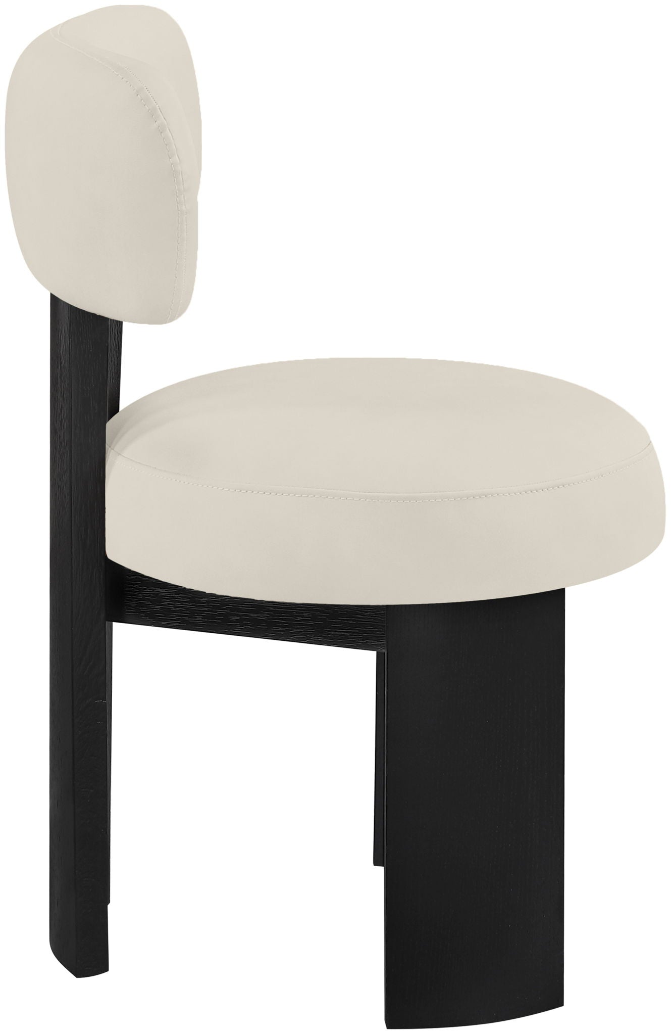 Atelier - Vegan Leather Upholstered Dining Chair (Set of 2) - Taupe / Painted Black