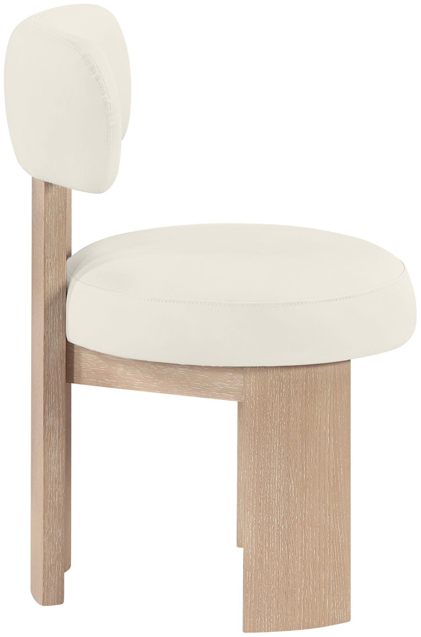 Atelier - Vegan Leather Upholstered Dining Chair (Set of 2) - Painted Natural Frame