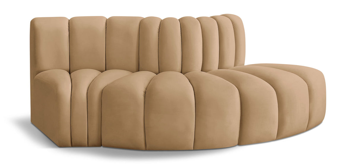 Arc - Velvet 3 Piece Modular Sofa