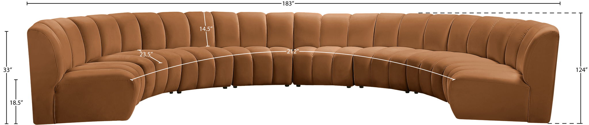 Infinity - 8 Piece Modular Sectional - Saddle
