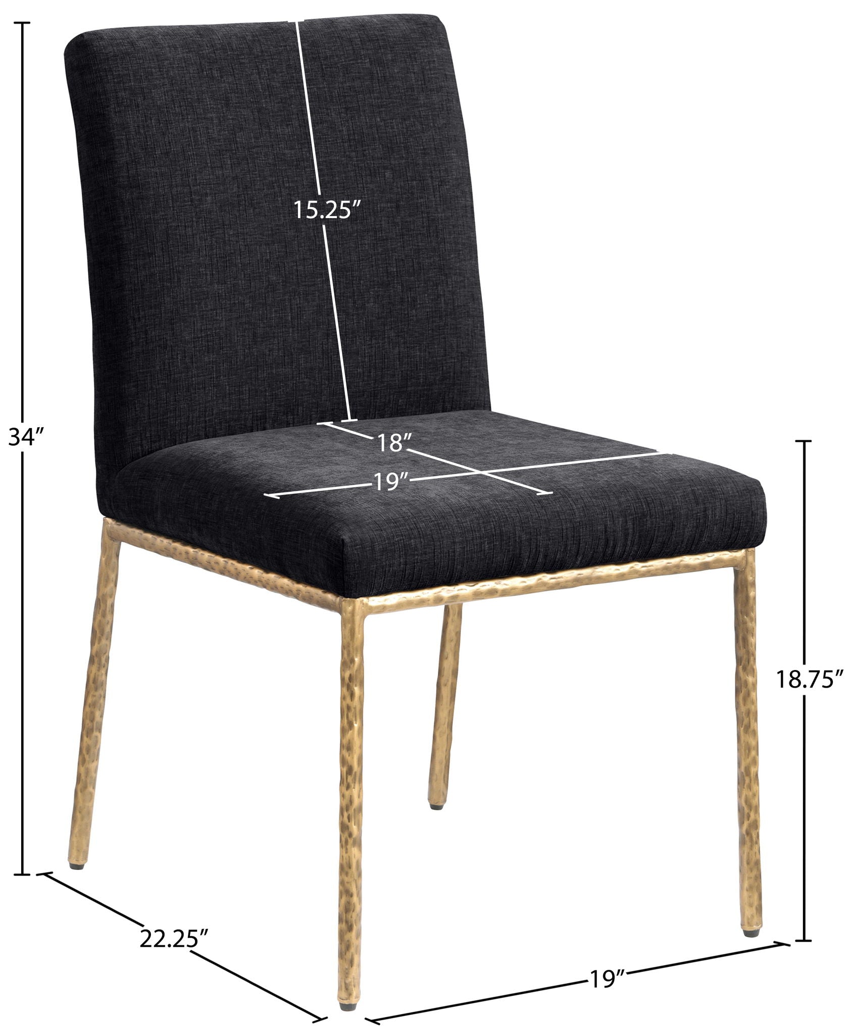 Reeves - Dining Side Chair (Set of 2) - Gold Base