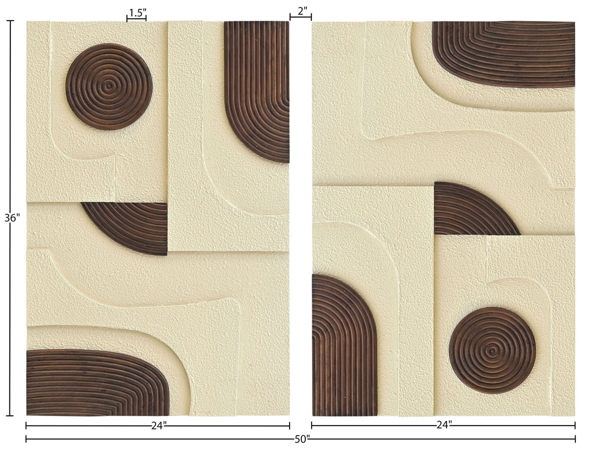 Element - Mango Wood 2 Piece Wall Art