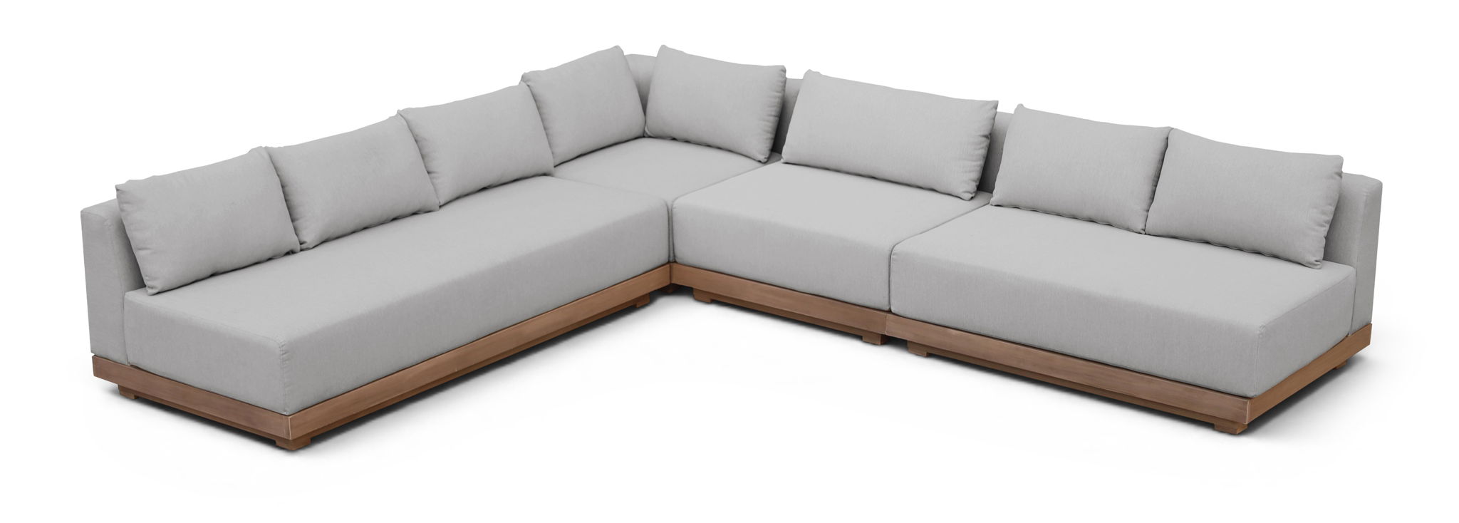 Solace - Olefin Performance Fabric 4 Piece Outdoor Patio Modular Sectional