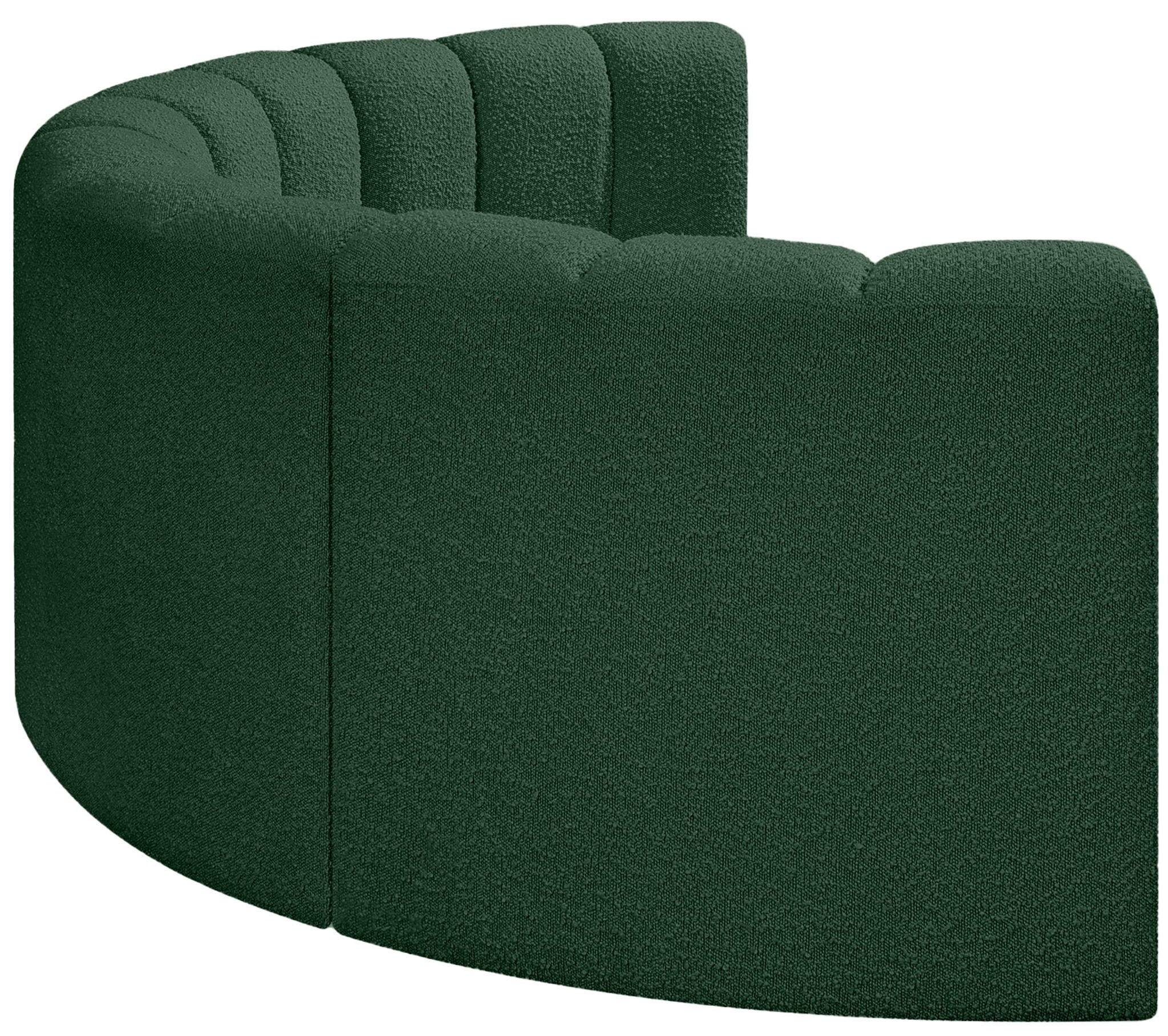Arc - Boucle Fabric 4 Piece U-Shaped Modular Sofa