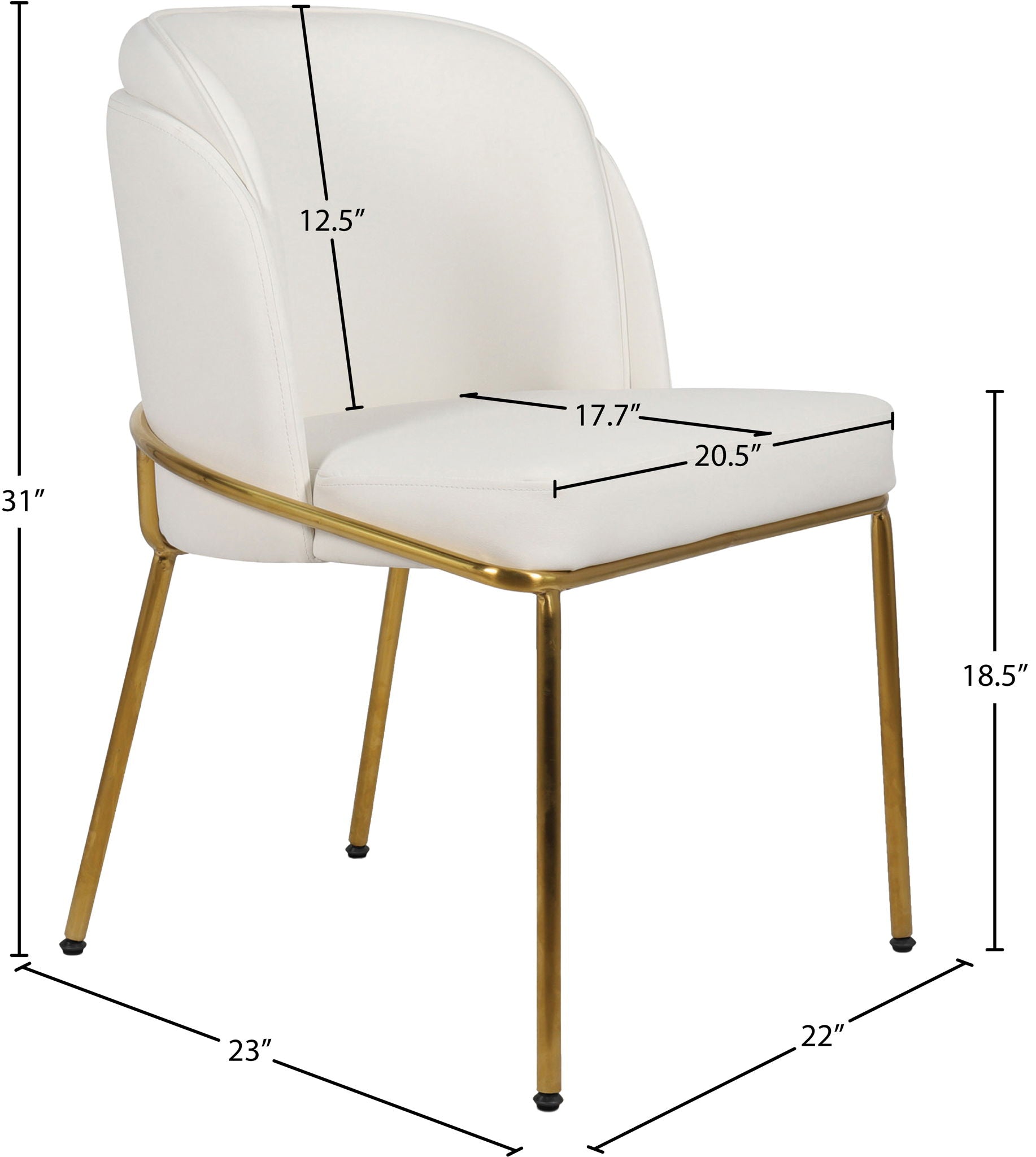 Jagger - Dining Chair (Set of 2) - Gold Base
