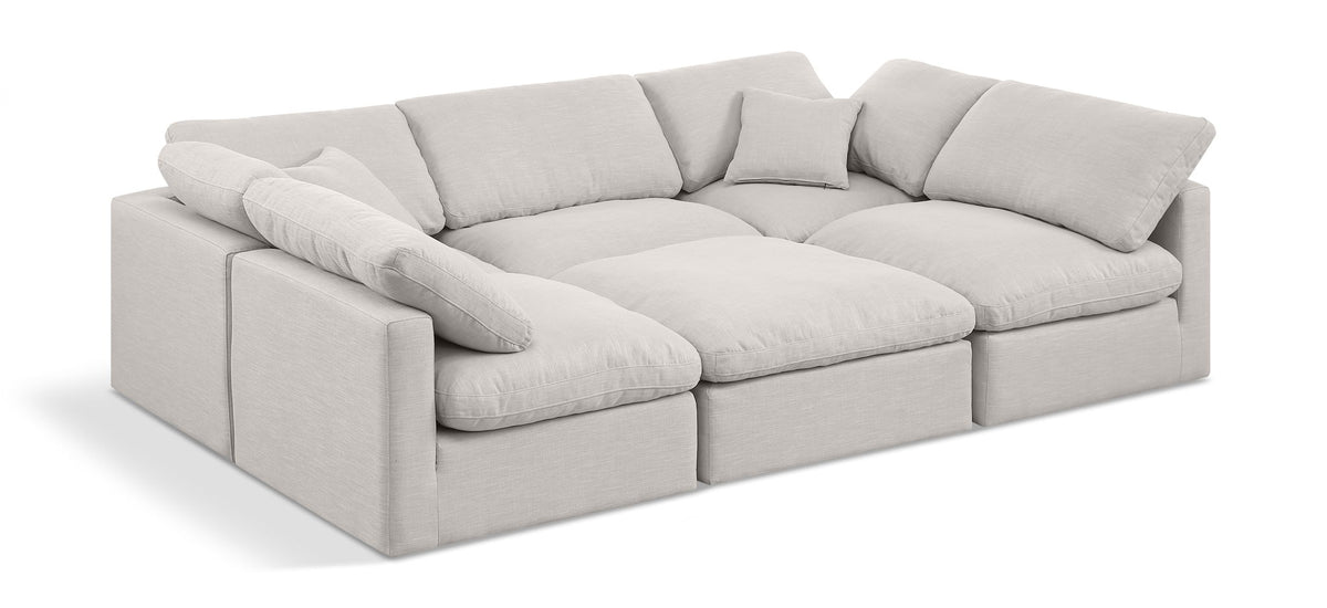Indulge - Linen 6 Piece Modular Sectional