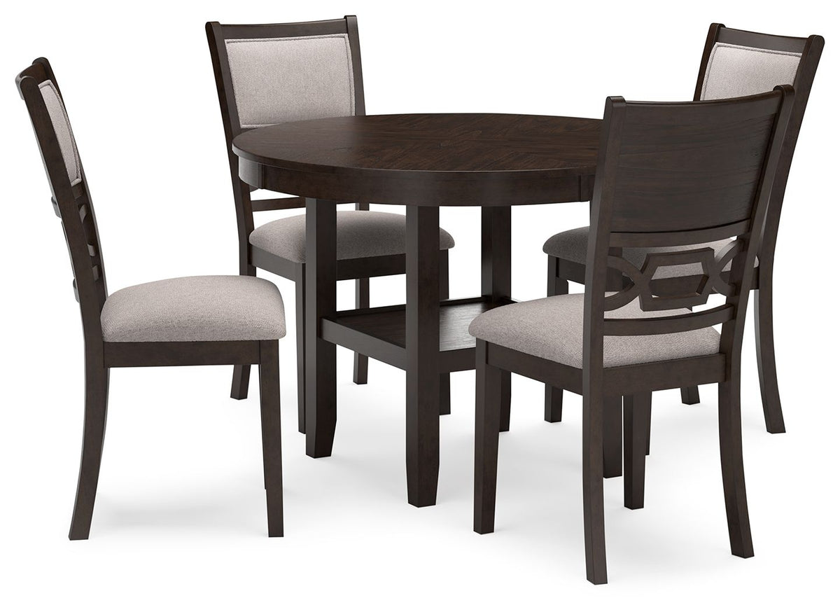Langwest - Dining Room Table Set (Set of 5) - Brown