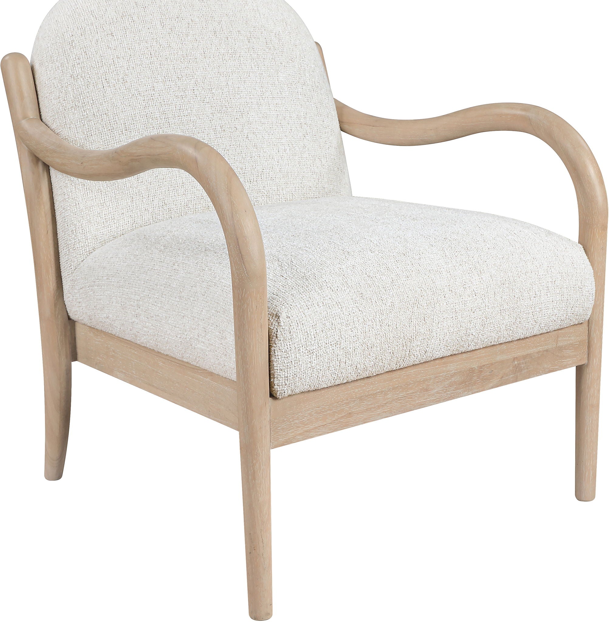 Helmsley - Performance Fabric Upholstered Accent Chair - Cream / Natural