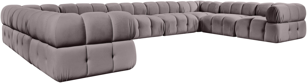 Orin - Velvet Performance Fabric Upholstered 9 Piece Sectional