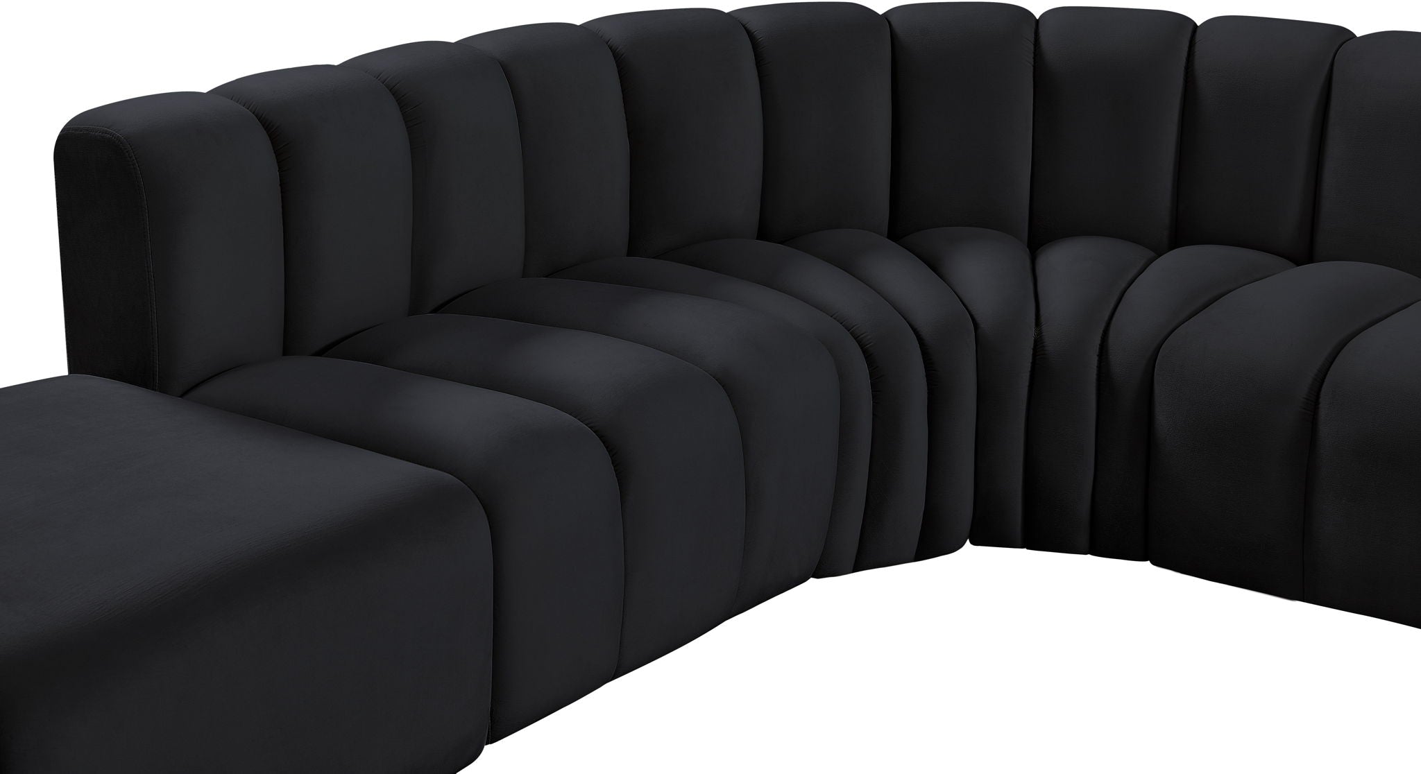 Arc - Velvet 5 Piece Corner Modular Sofa