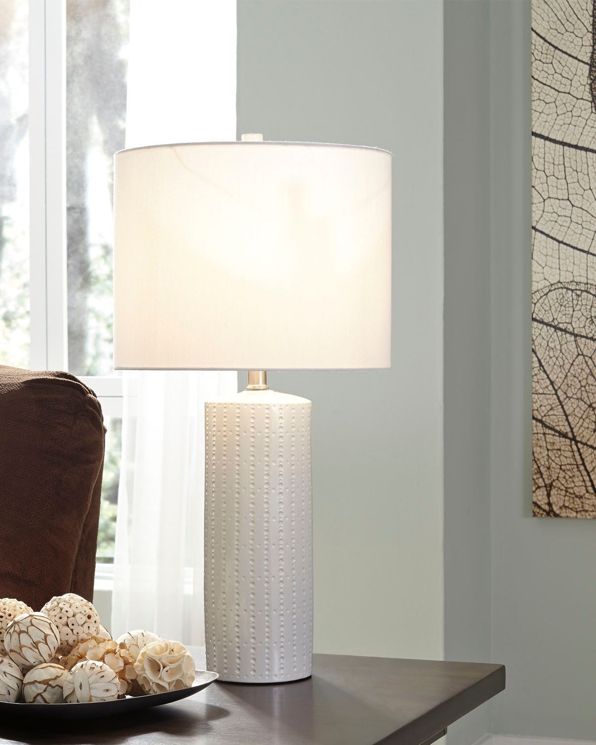 Steuben - Ceramic Table Lamp (Set of 2) - White