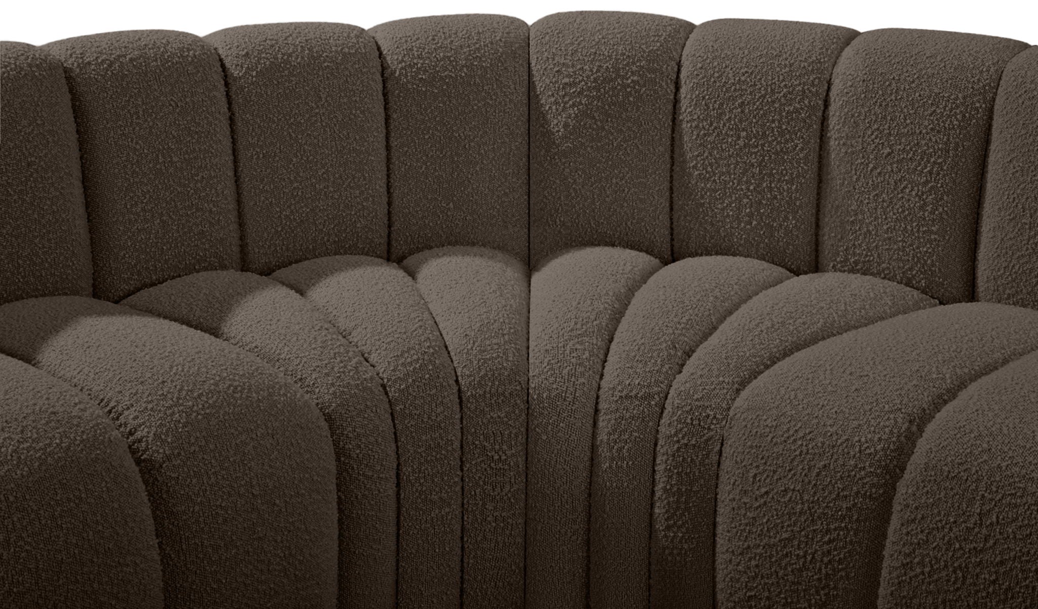 Arc - Boucle Fabric 3 Piece Modular U-Shaped Sofa